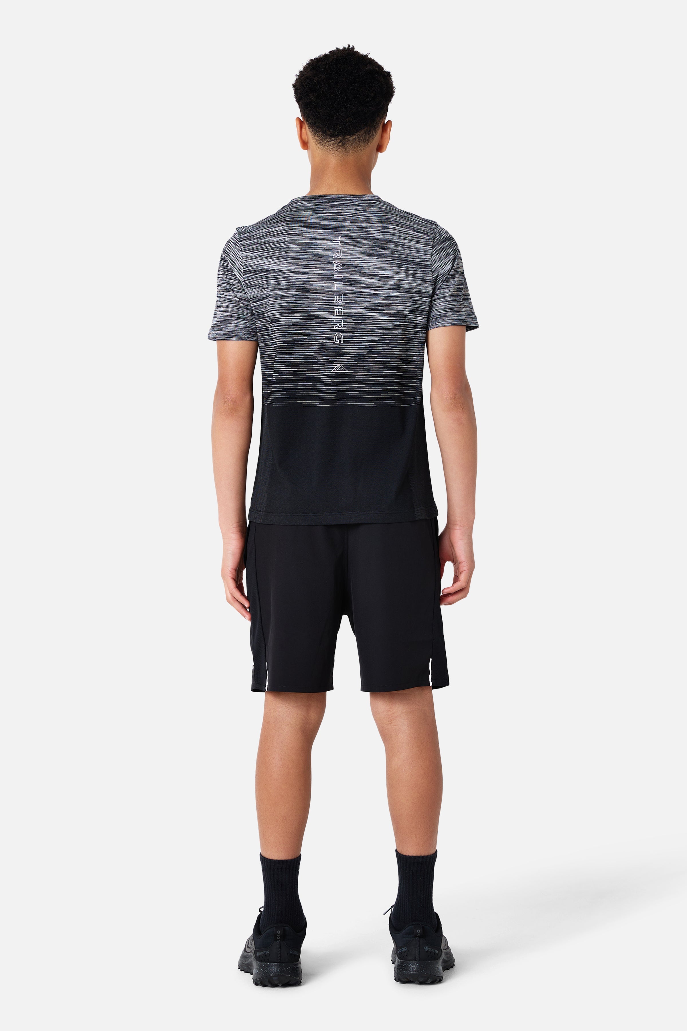 Boys Frequency Seamless Tee - Black/Storm Grey/Cloud Haze/Cosmic Pink