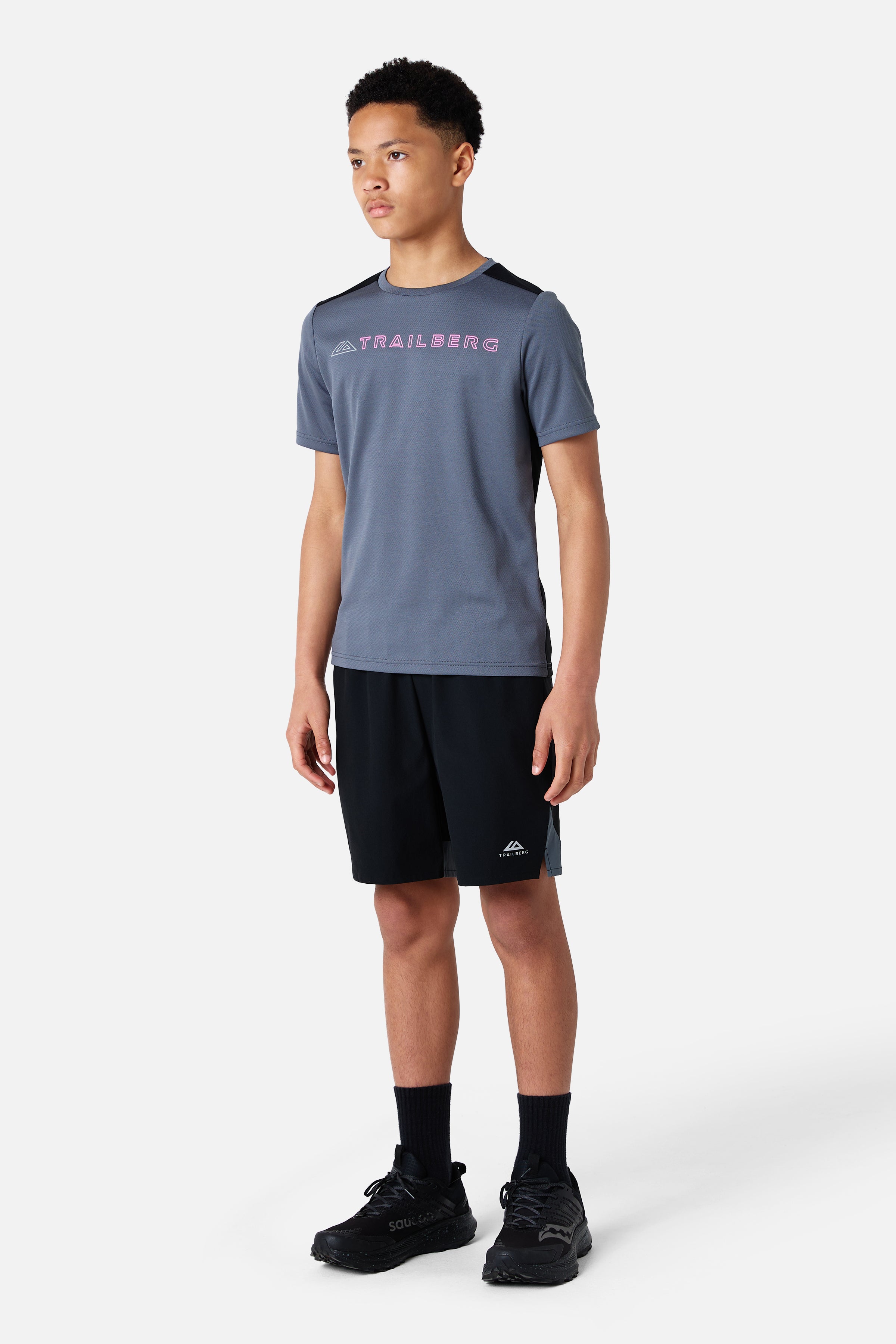 Boys Triathlon 4.0 Short - Black/Storm Grey/Cosmic Pink