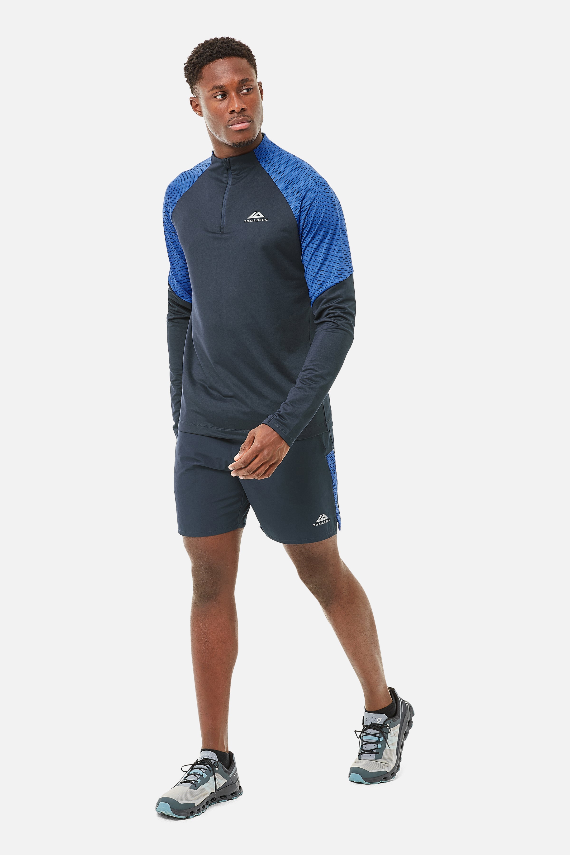 Motion Quarter Zip - Navy/Cobalt