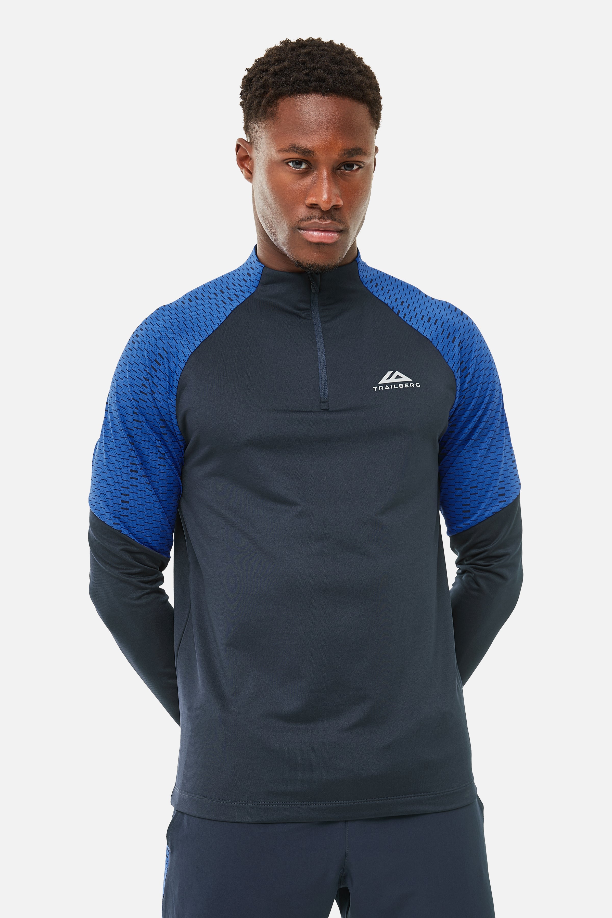 Motion Quarter Zip - Navy/Cobalt