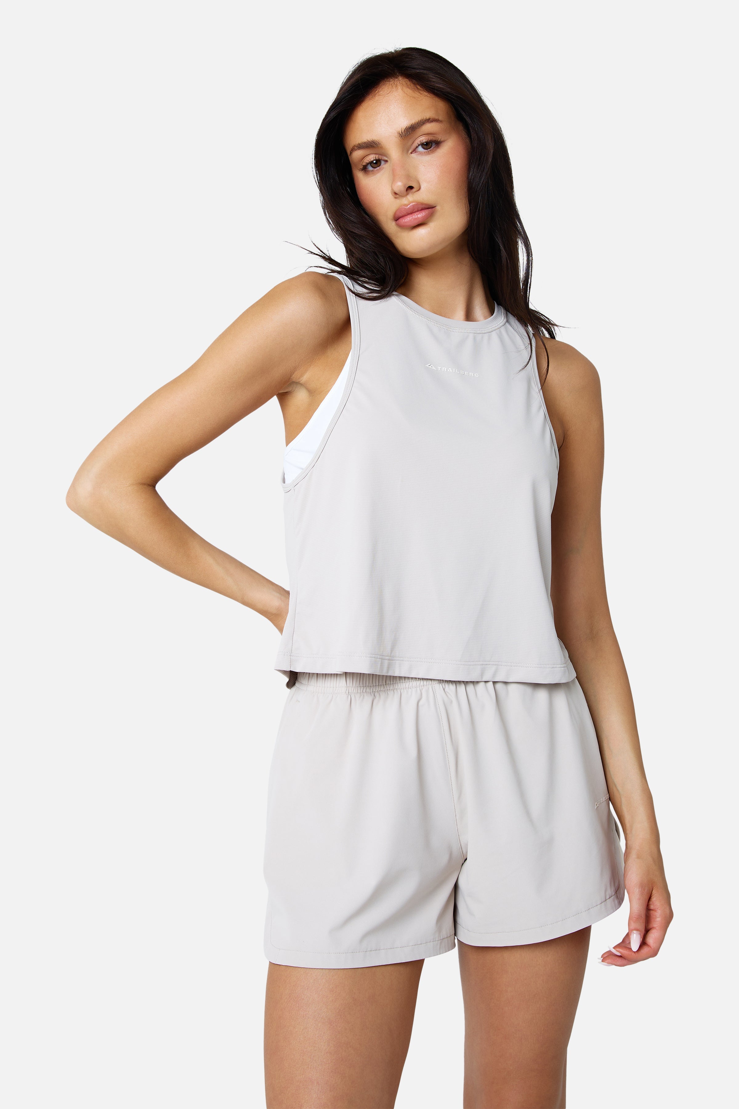 Womens Andara Pleated Set - Pebble Stone/Frosted Ridge