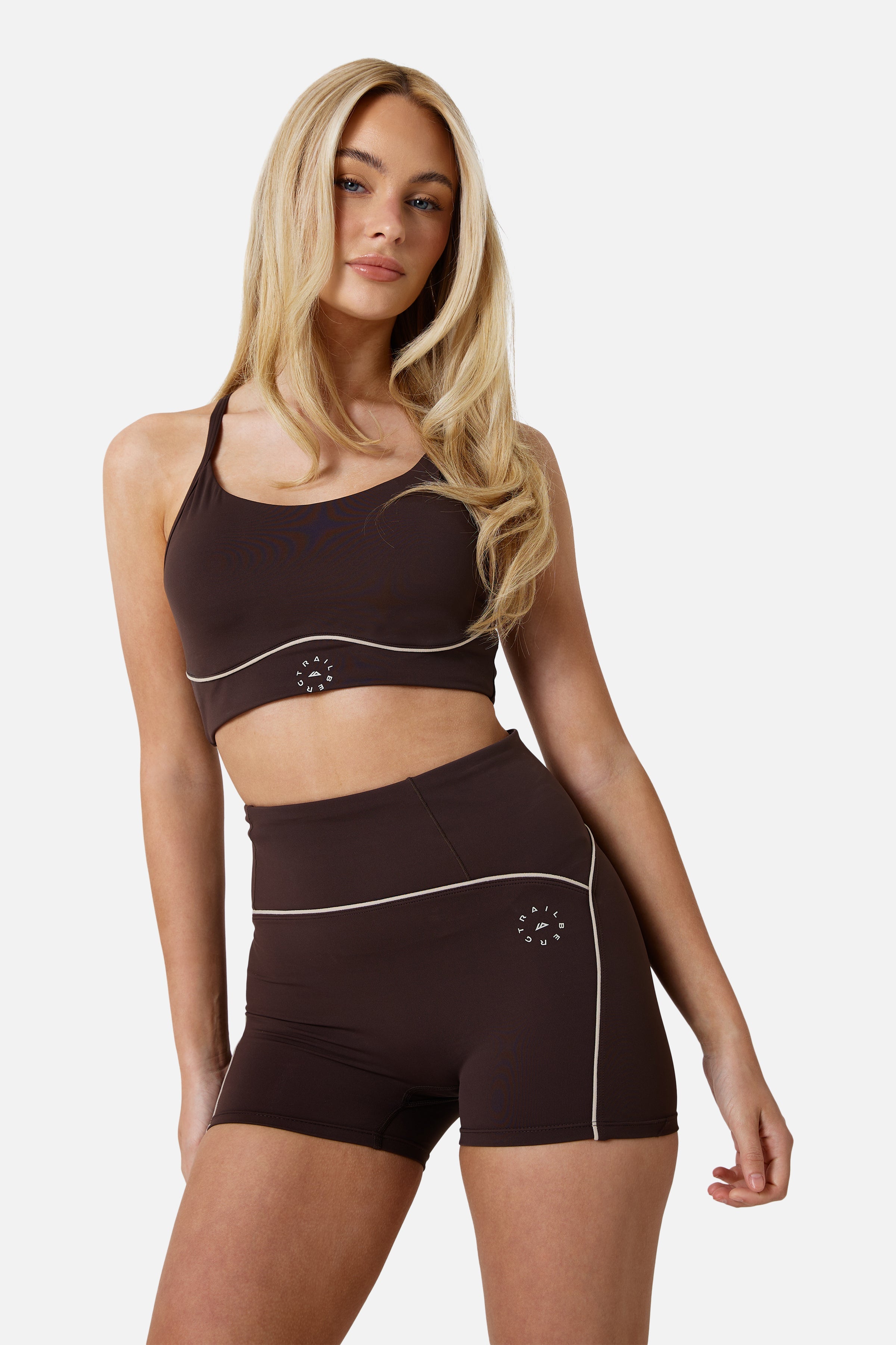 Womens Drift Bra and Short Set - Bitter Chocolate