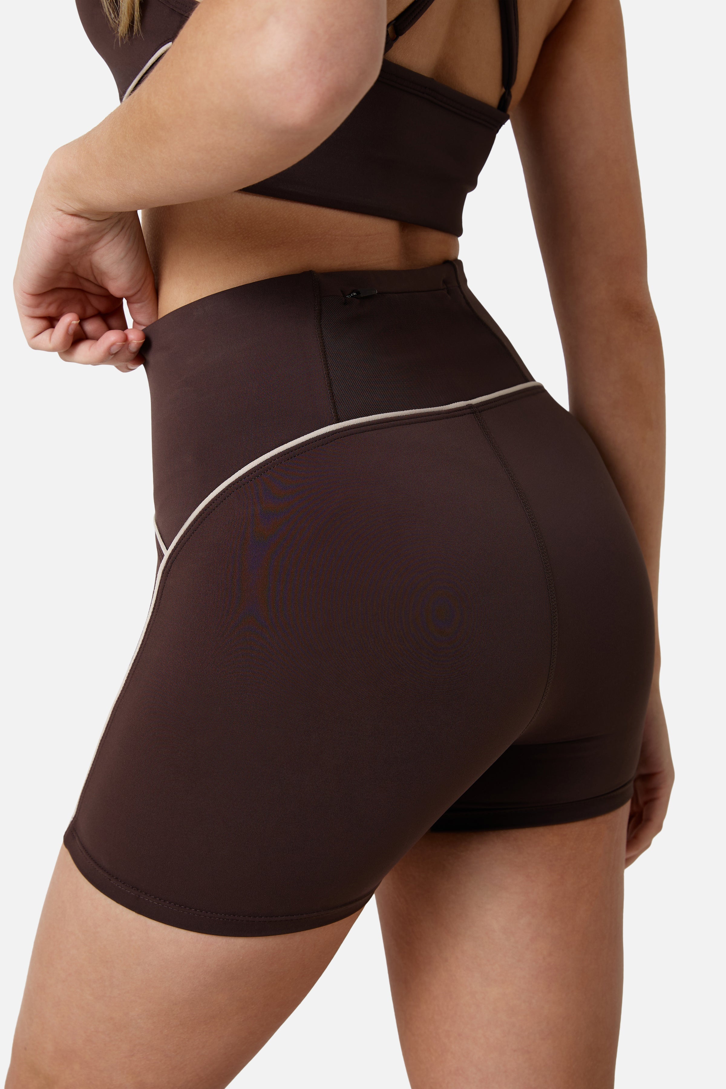 Womens Drift Bra and Short Set - Bitter Chocolate