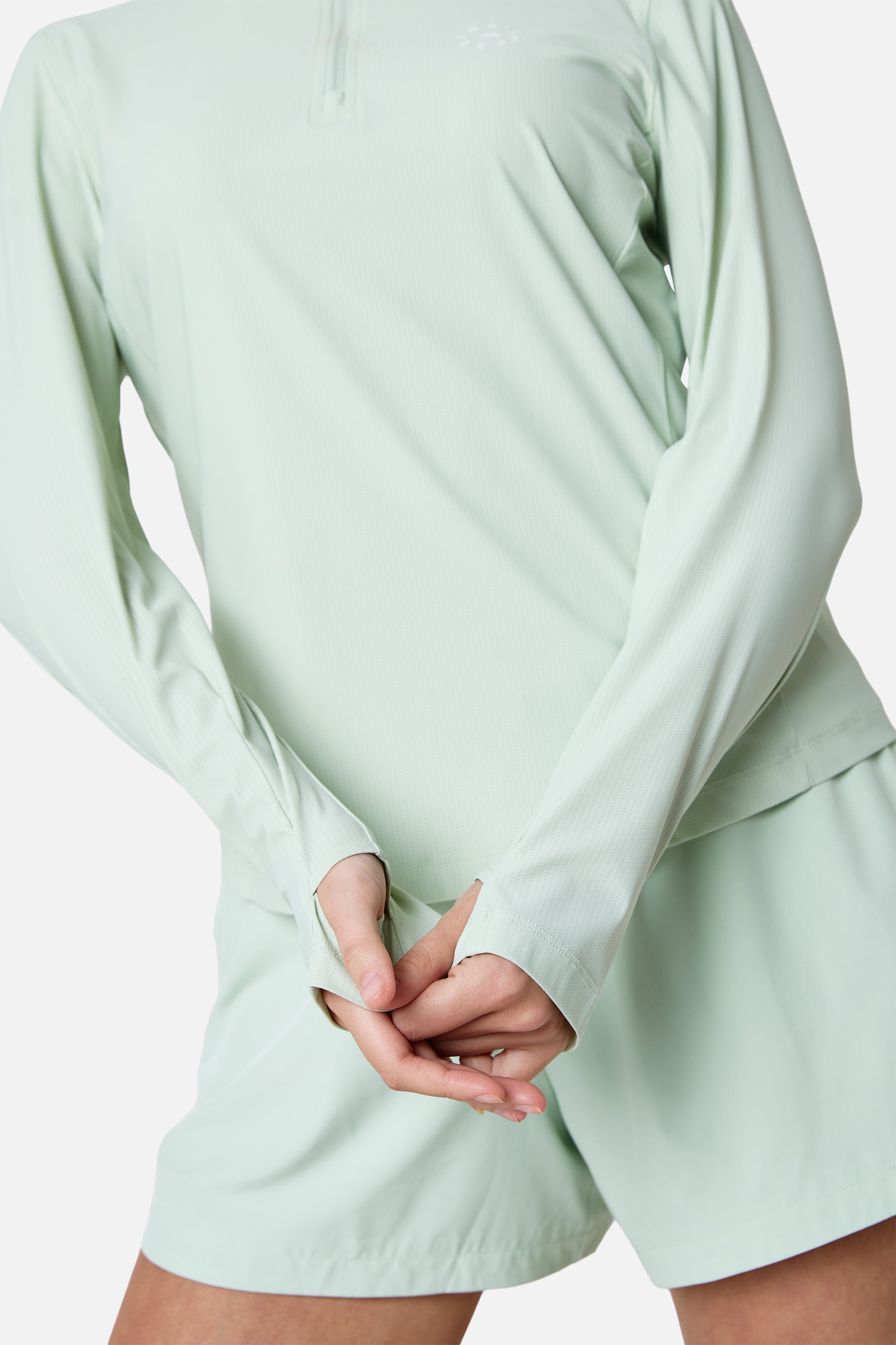 Womens Tide 1/4 Zip - Pistachio Cream