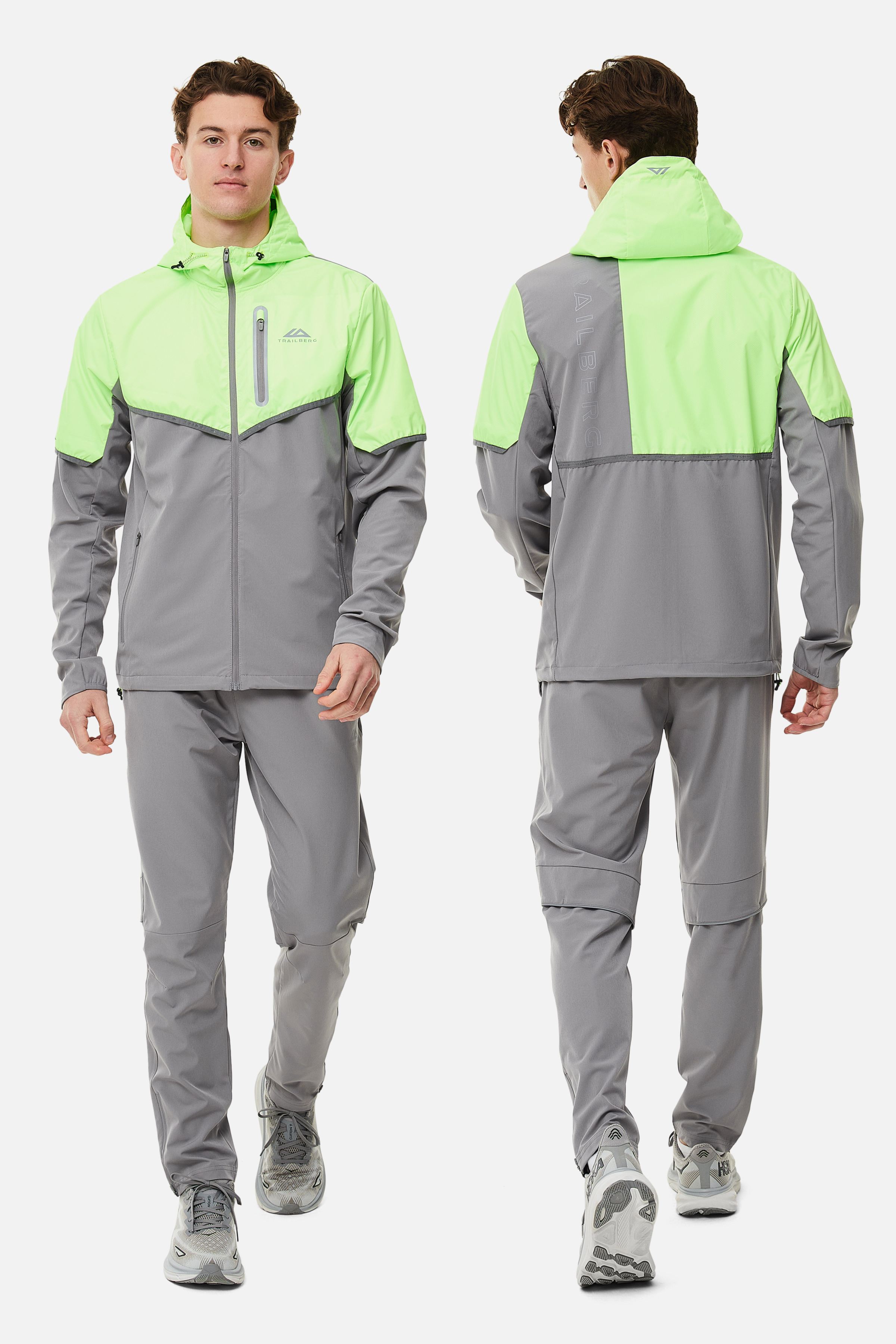 VERTIGO TRACKSUIT- GREY/NEON LIME