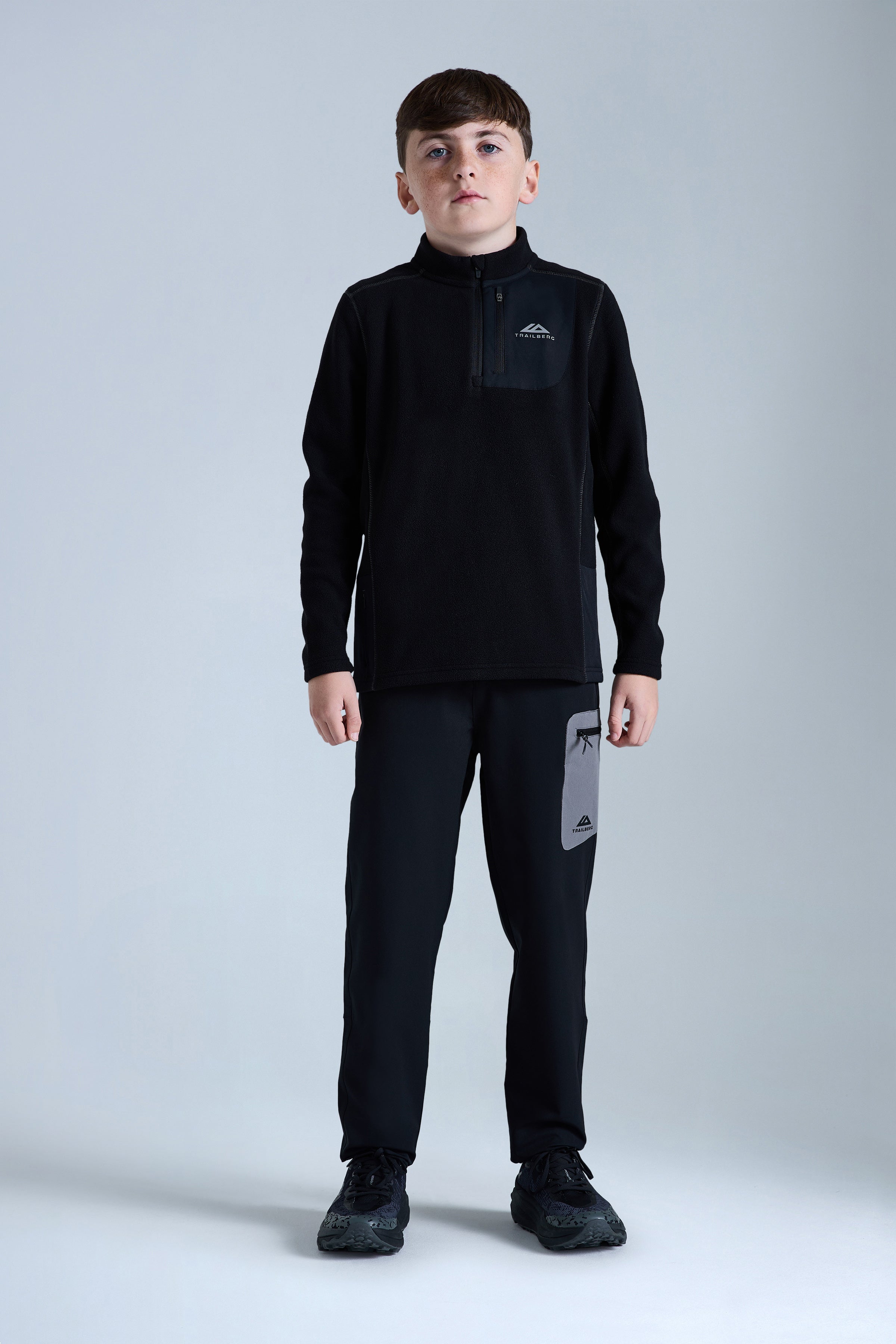 Boys Astra Microfleece 1/4 Zip - Black