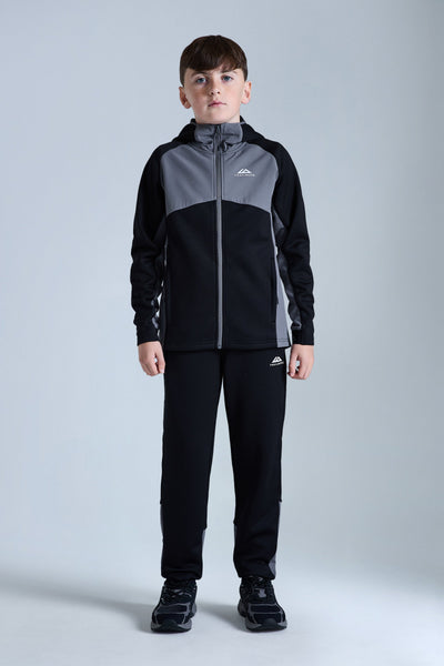 Boys Ice Gridded Fleece Pant - Black/Urban Smoke