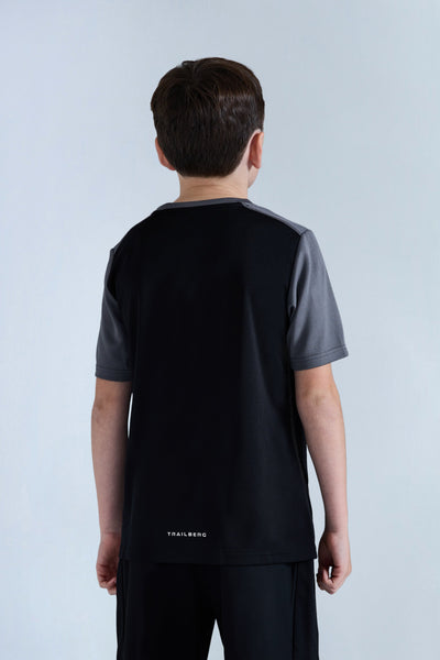 Boys Essentials Tee - Black/Urban Smoke