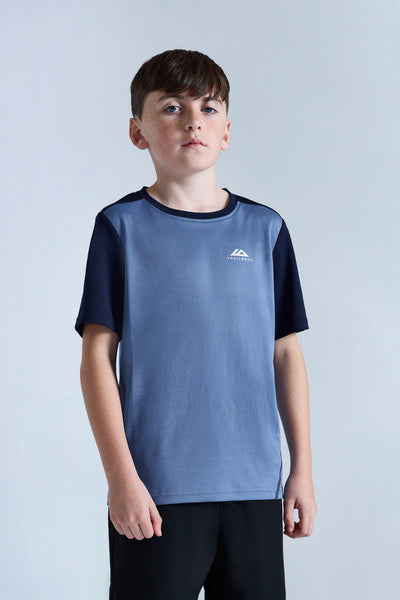 Boys Essentials Tee - Blue Essence/Navy Blue
