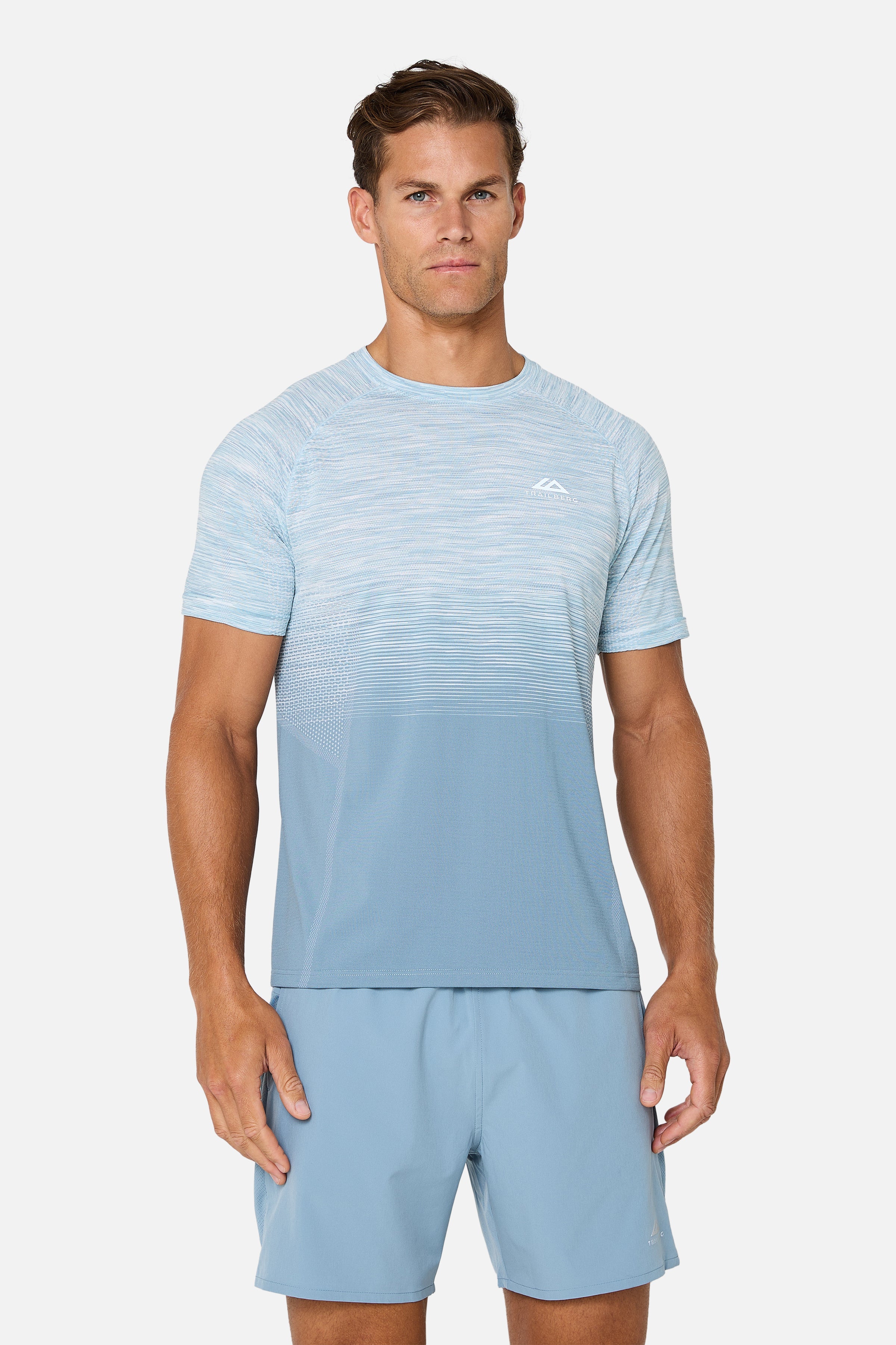 Arc Seamless 2.0 Tee - Frosted Blue/Soft Blue/Cool Slate/White