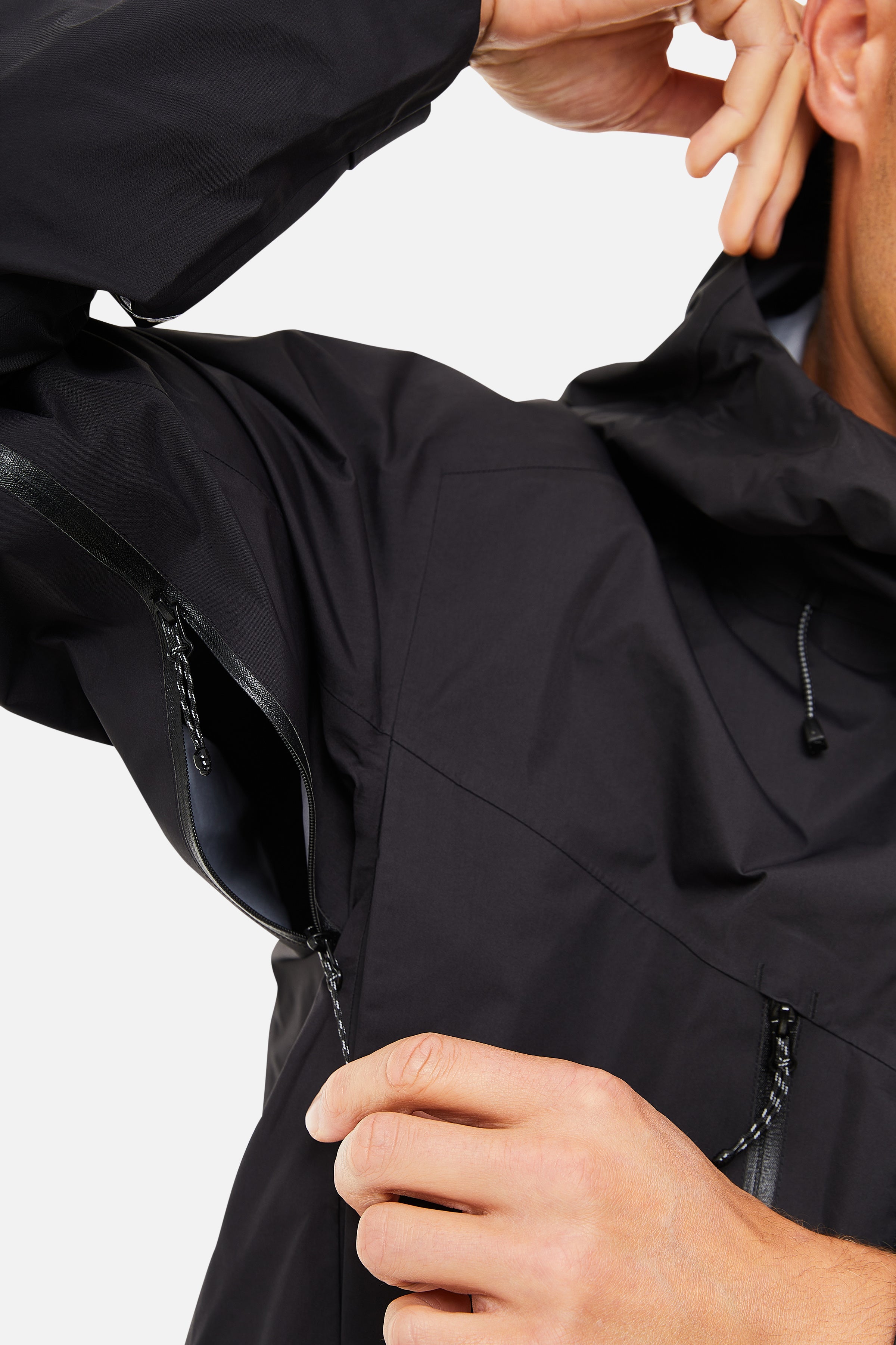 CONQUER WATERPROOF SHELL JACKET - BLACK