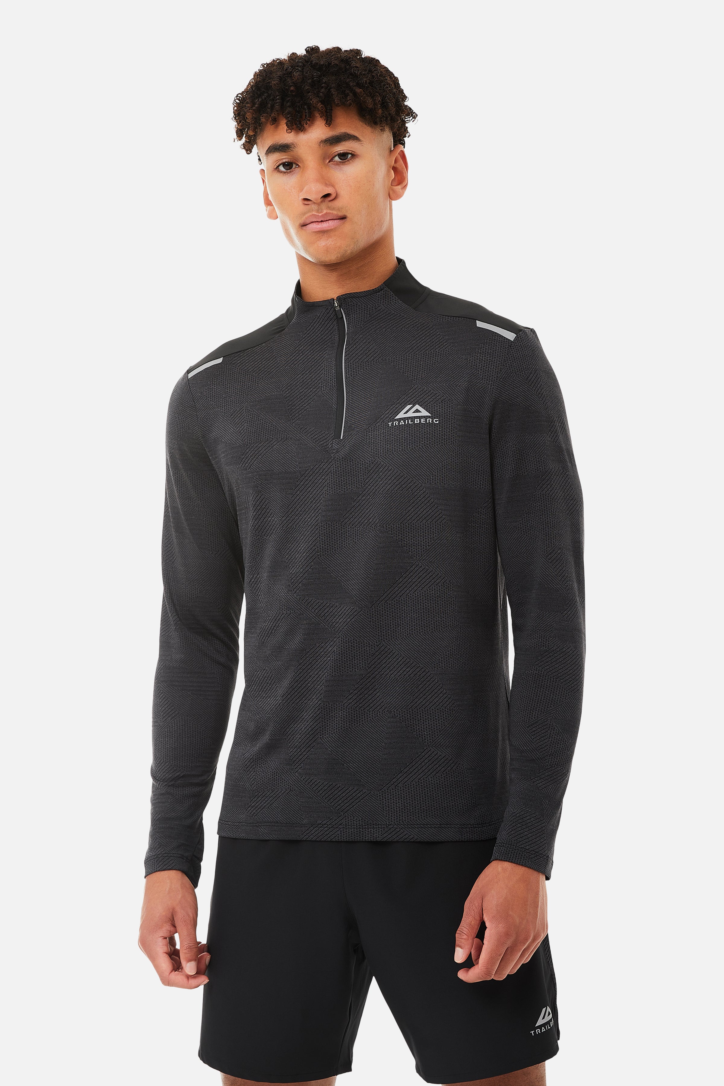 DIMENSION QUARTER ZIP SET - BLACK/GREY