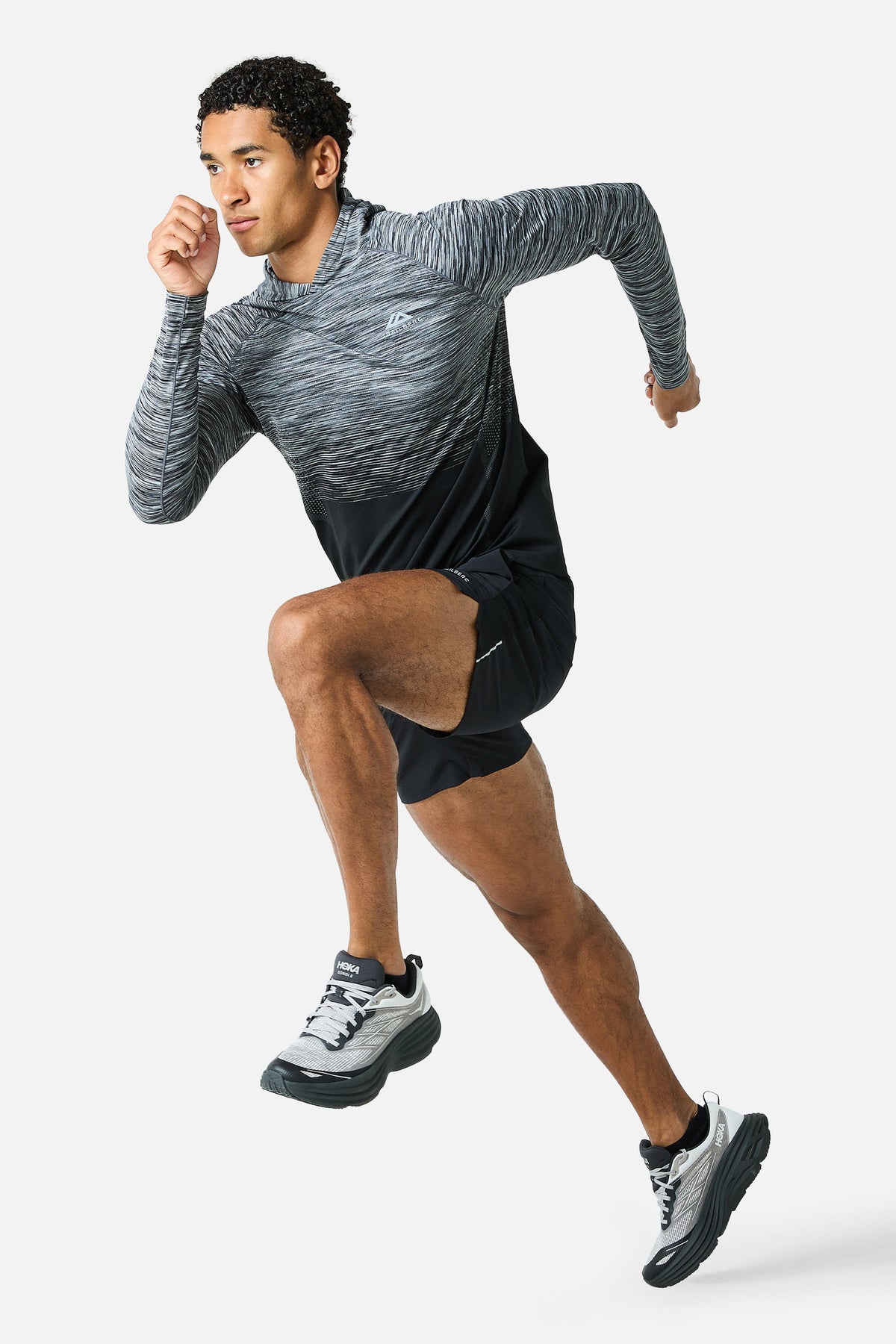 Arc Seamless Essentials 2.0 Hood Twinset - Black/Moon Grey