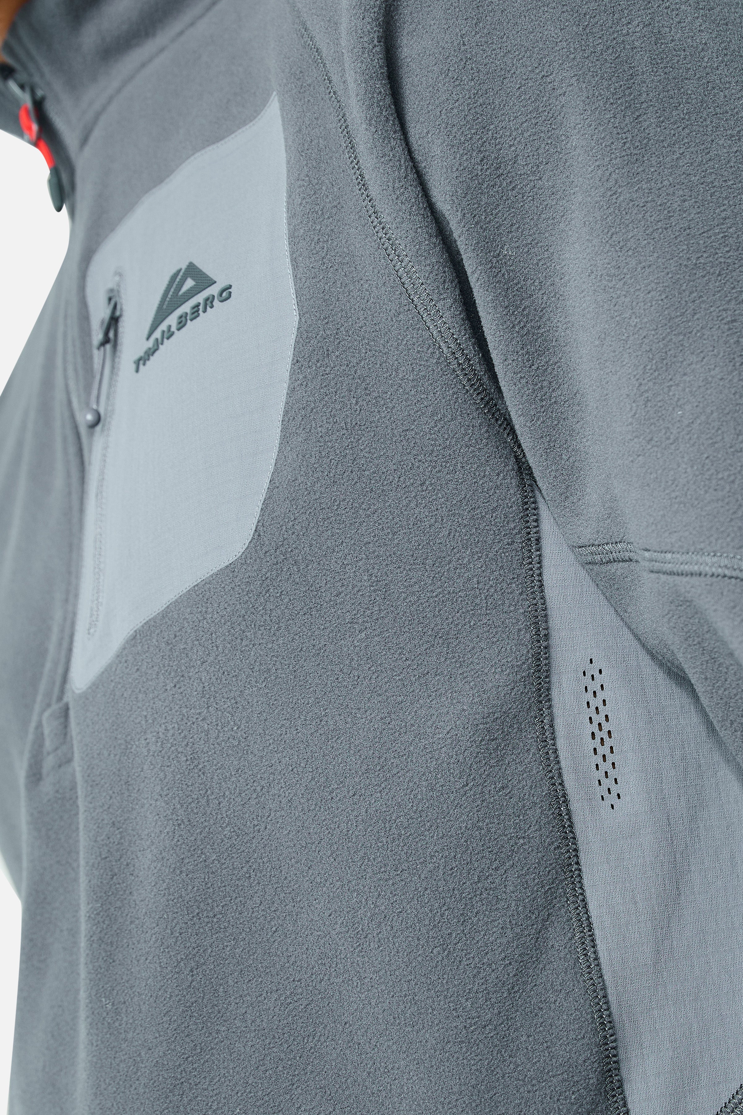 Driftmoor Polartec Fleece 1/4 Zip - Graphite Grey/Ash Grey/Blazing Red