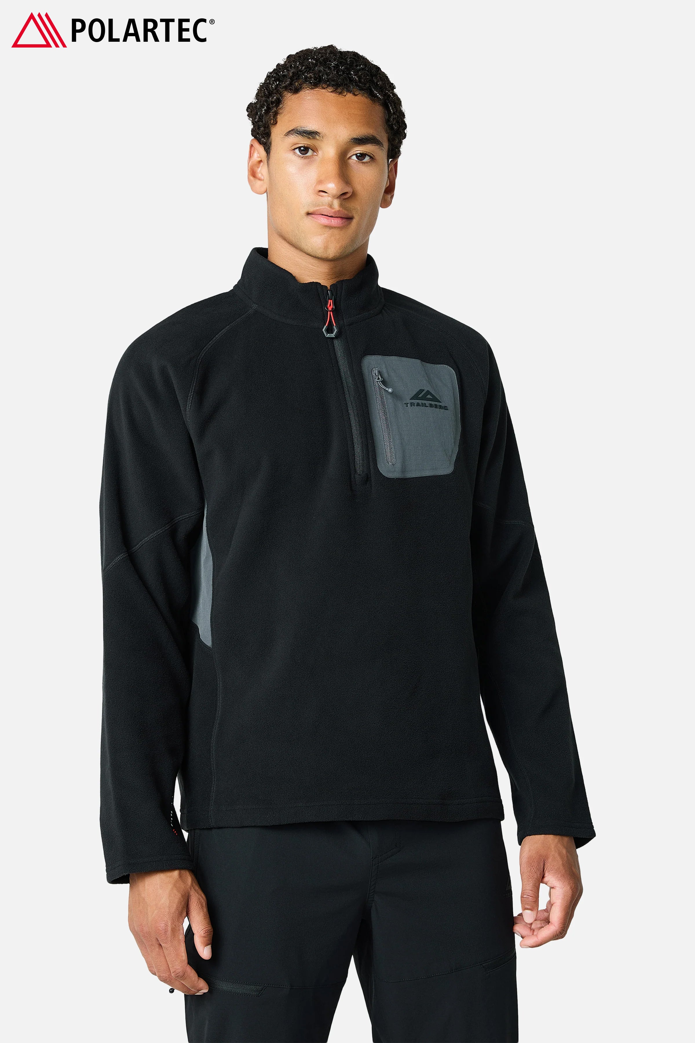 Driftmoor Polartec Fleece 1/4 Zip - Black/Volcano Grey/Blazing Red