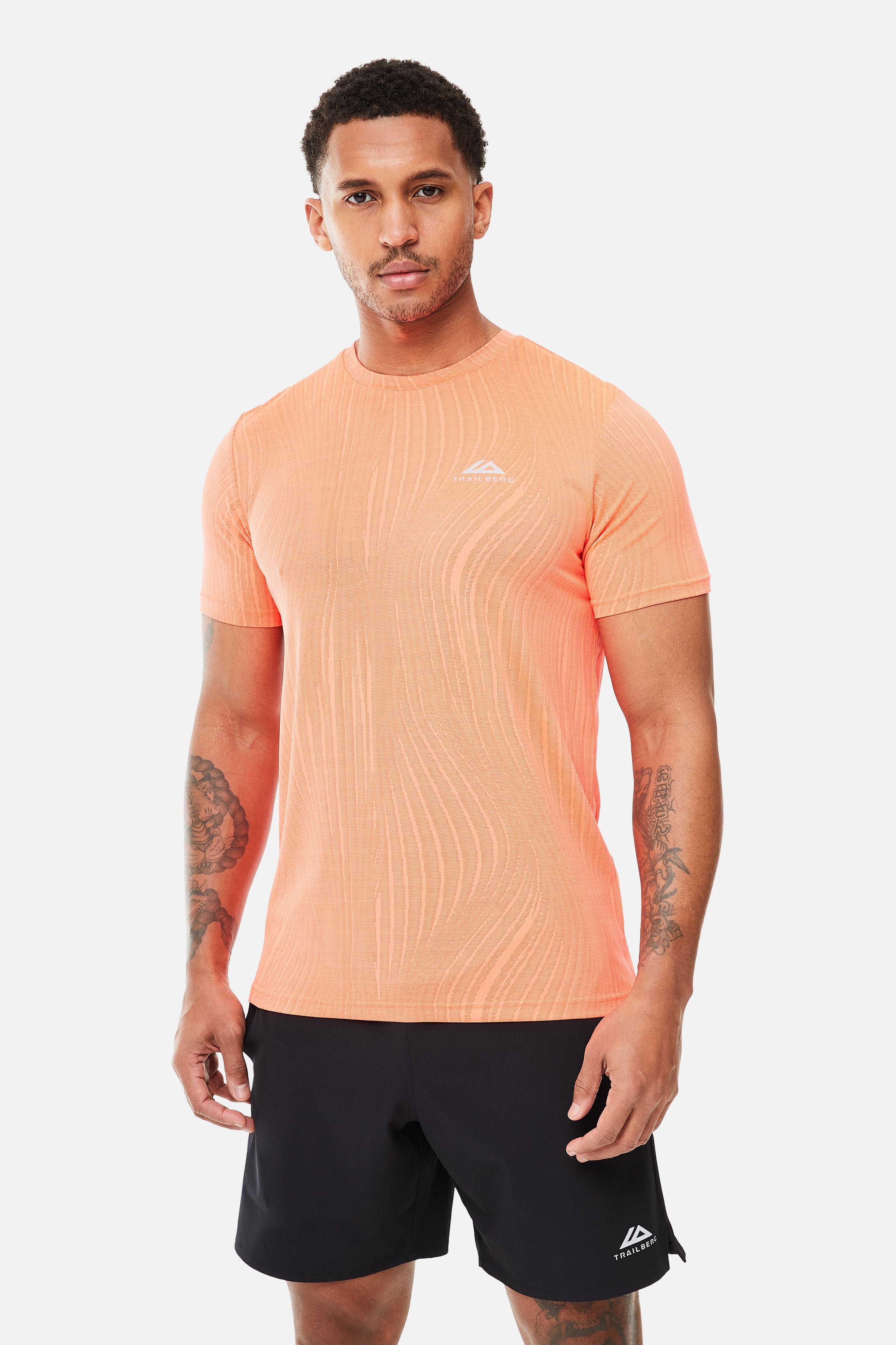 Vertex Jacquard Tee - Sunset Glow/Electric Fuschia