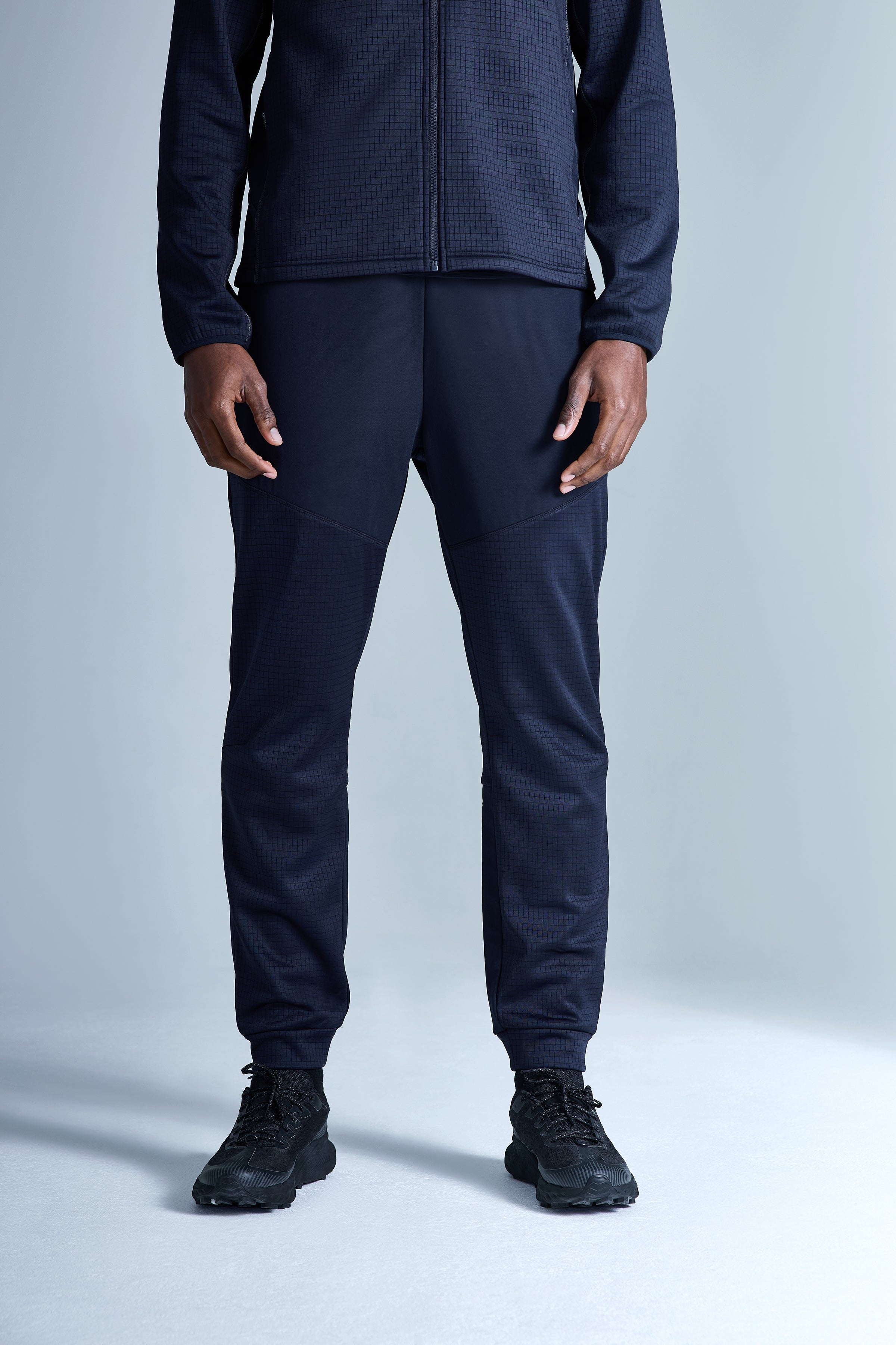 District Gridded Fleece Jogger - Deep Ocean/Storm Grey