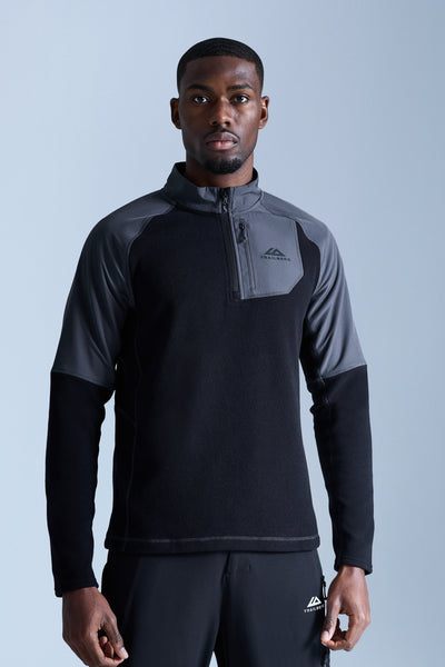 Sierra Microfleece 1/4 Zip - Black/Asphalt