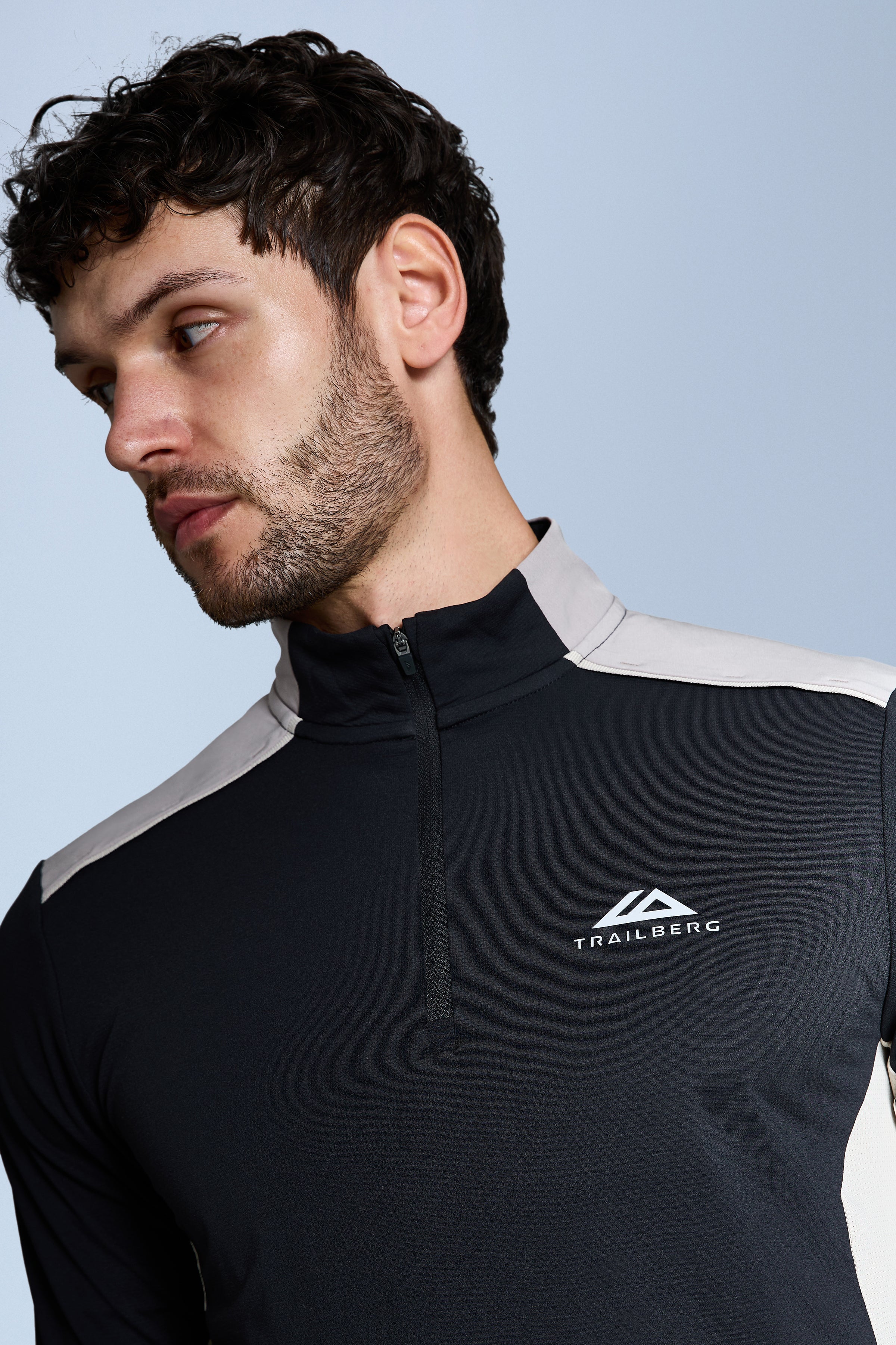 AW25 Triathlon 1/4 Zip - Black/Pale Taupe/Fossil Brown