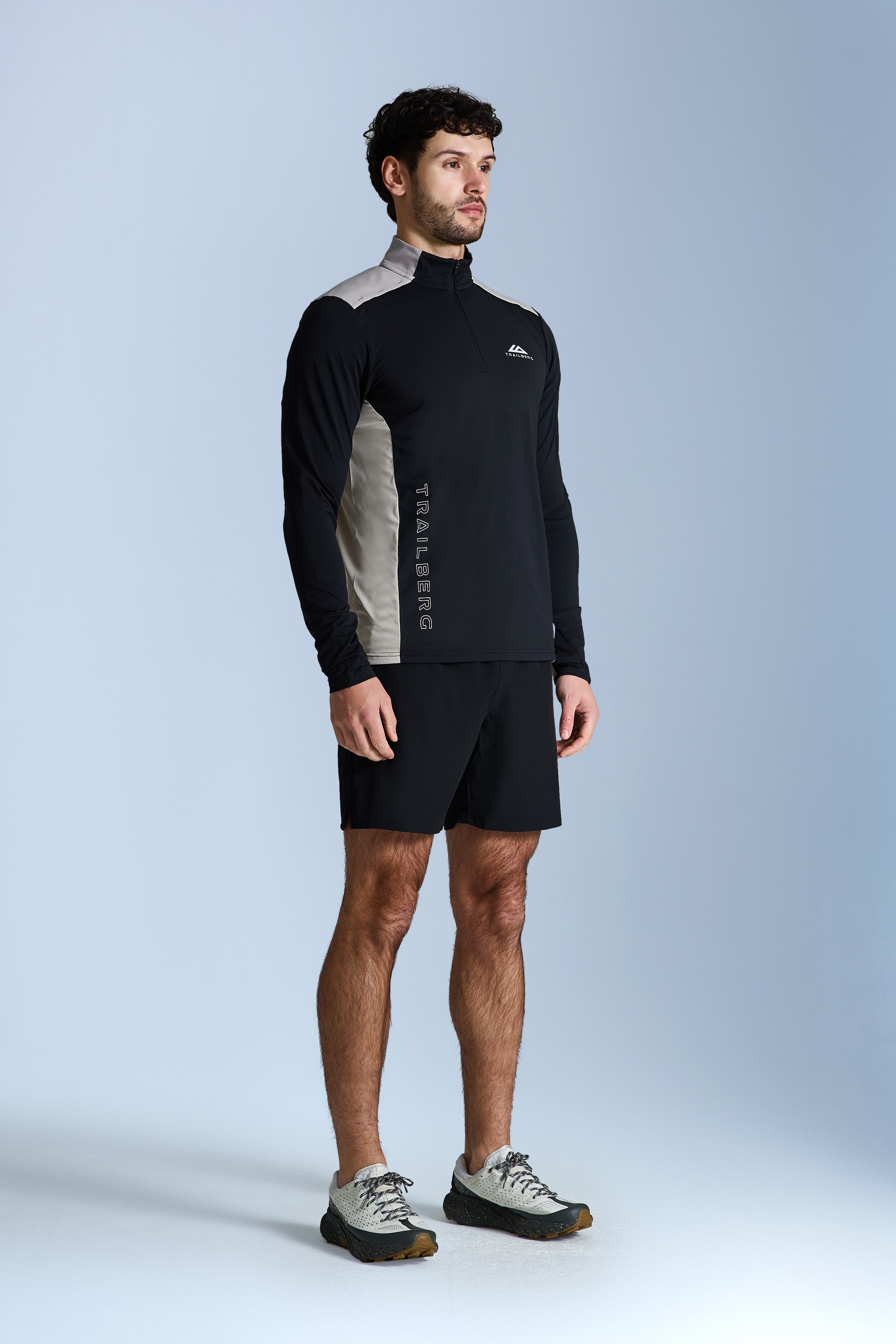 AW25 Triathlon Essentials 1/4 Zip Set - Black/Pale Taupe