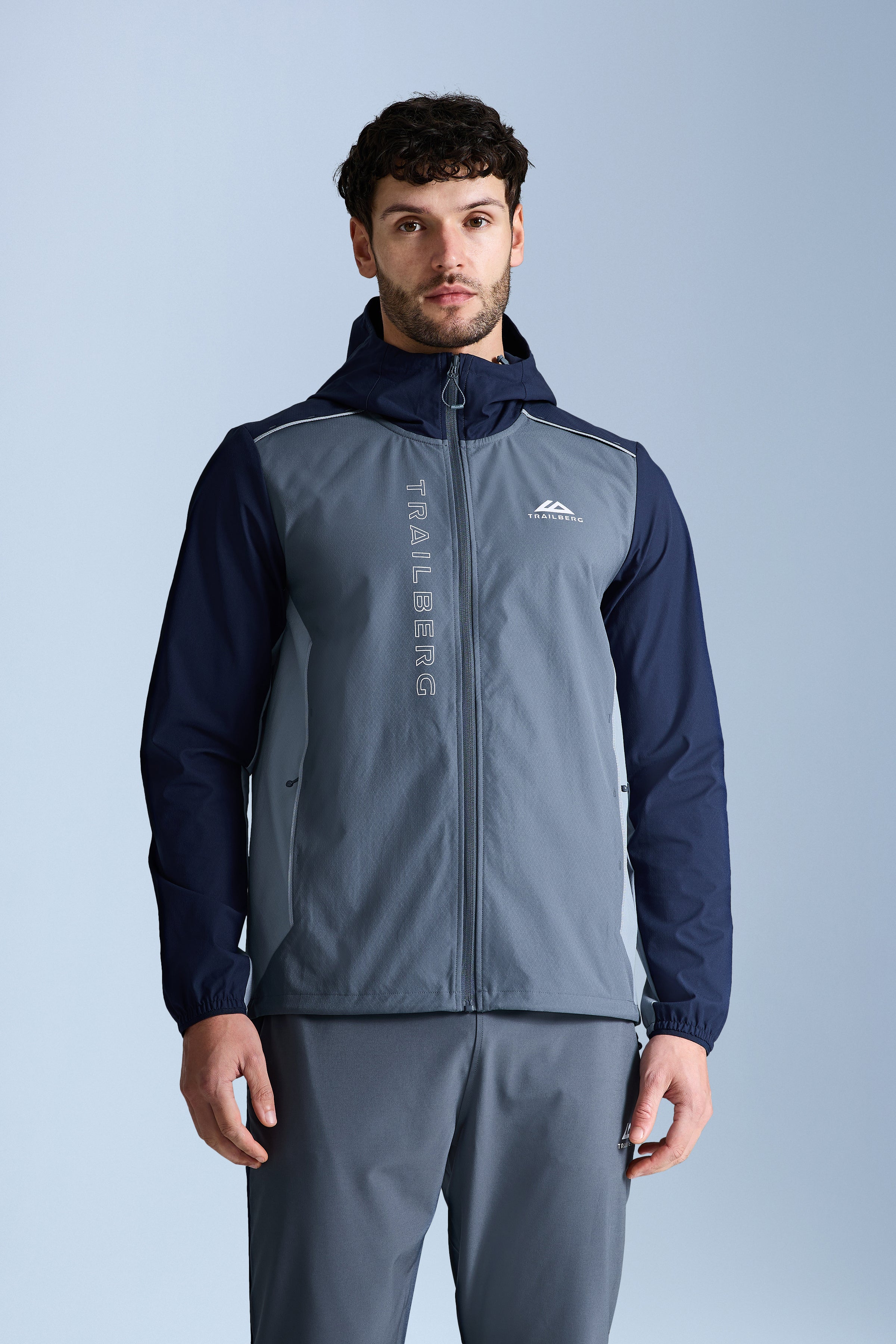 AW25 Triathlon Tracksuit - Storm Grey/Navy Blue
