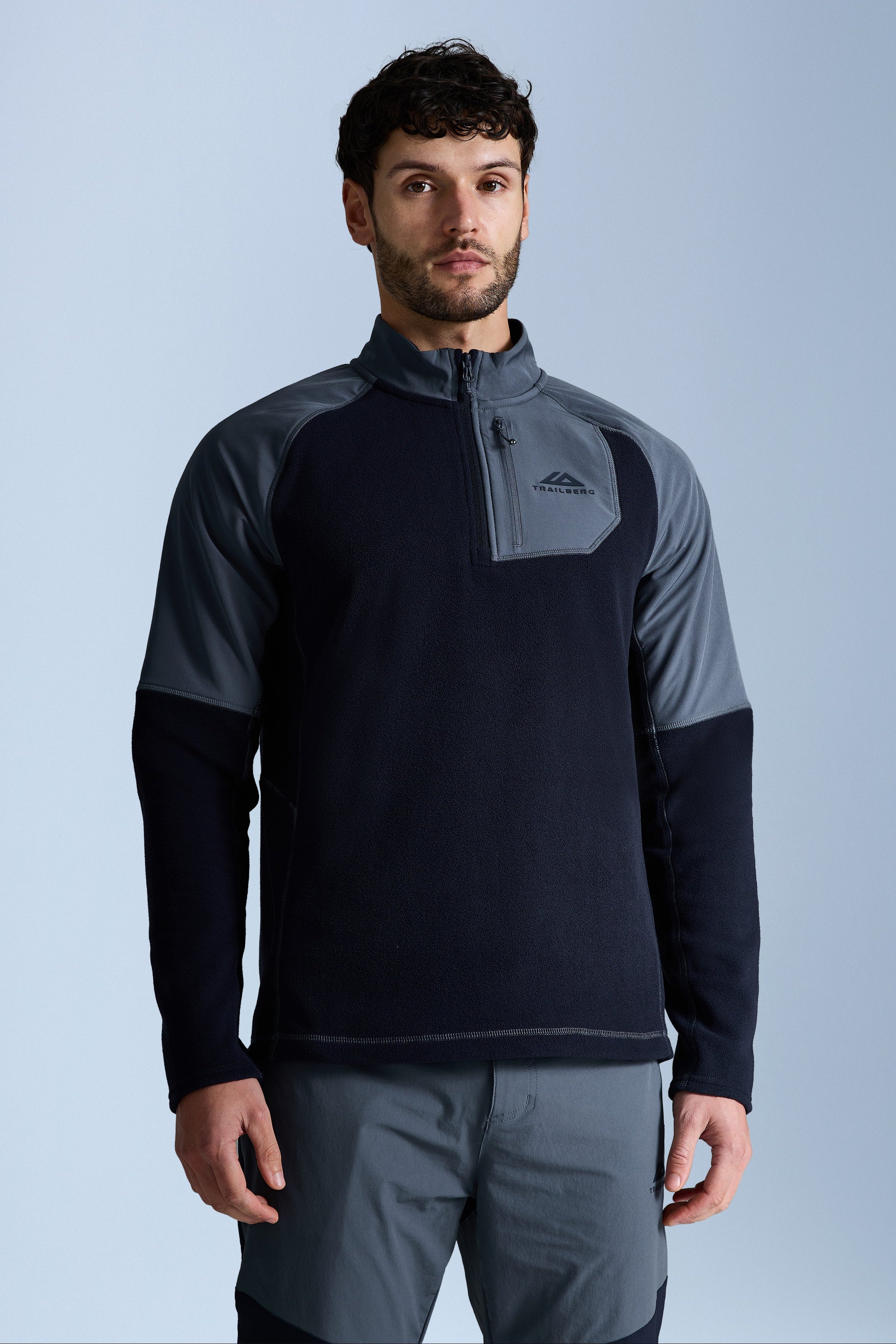 Sierra 1/4 Zip - Deep Ocean/Storm Grey