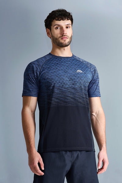 Stride Seamless Tee  - Deep Ocean/Aqua Eclipse/Chroma Blue/Voltage Blue