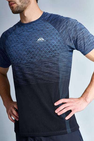 Stride Seamless Tee  - Deep Ocean/Aqua Eclipse/Chroma Blue/Voltage Blue