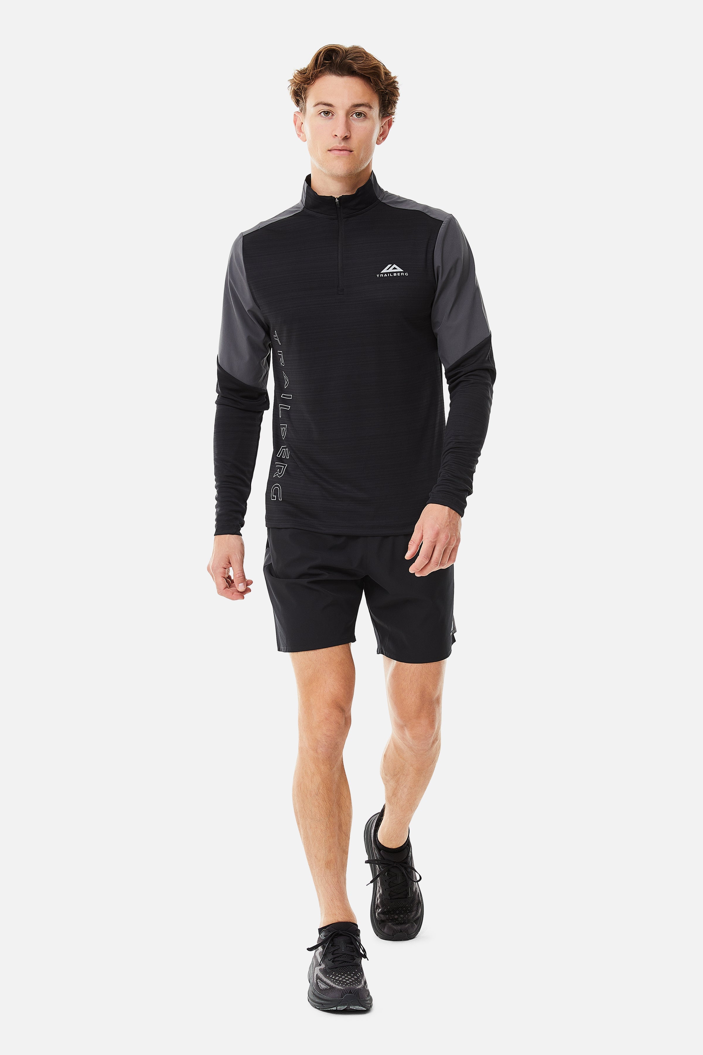 AW24 TRIATHLON QUARTER ZIP - BLACK/GREY