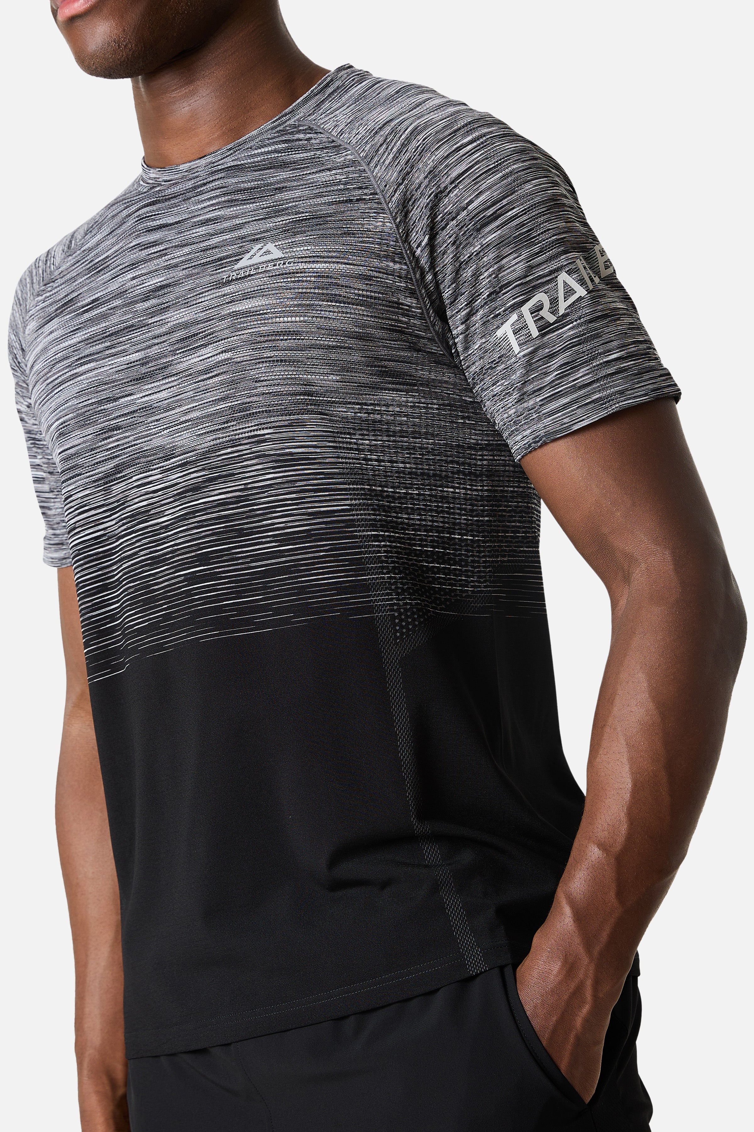Arc Seamless T-shirt - Zwart/Maangrijs/Stedelijk Rook/Wit