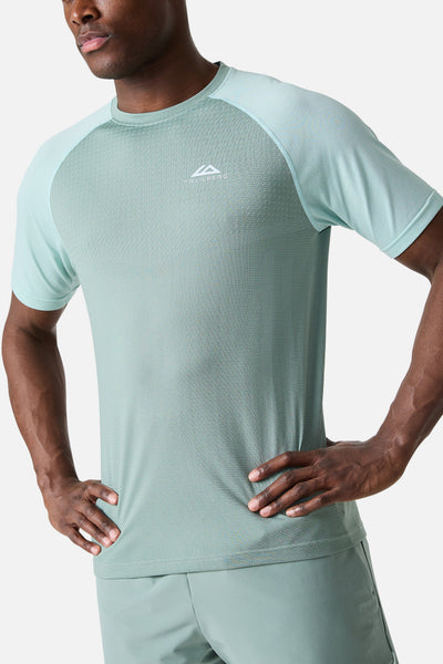 Rapid Dash Seamless Tee - Willow Green/Tide Mist