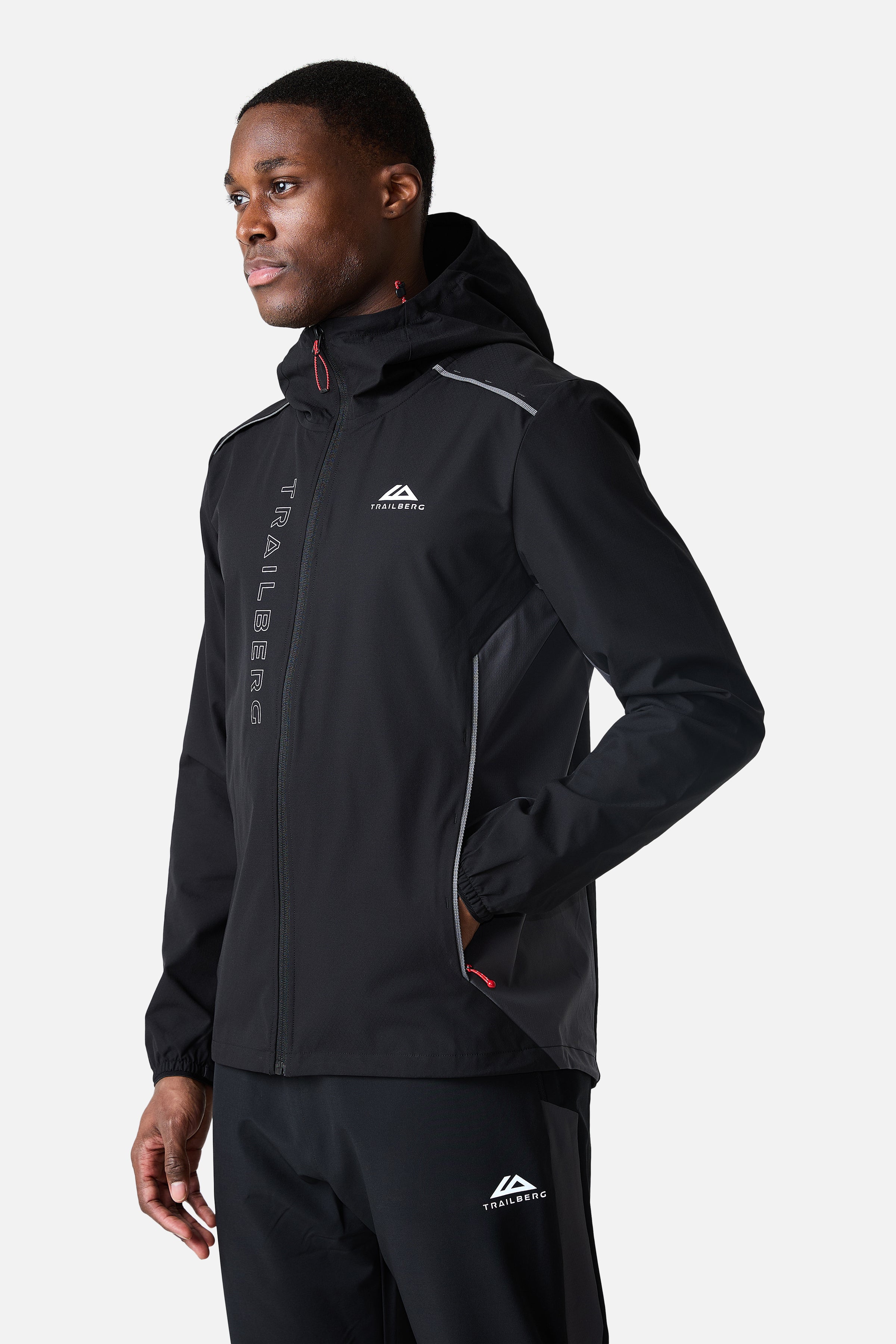SS26 Triathlon Windbreaker - Black/Volcano Grey/Blazing Red