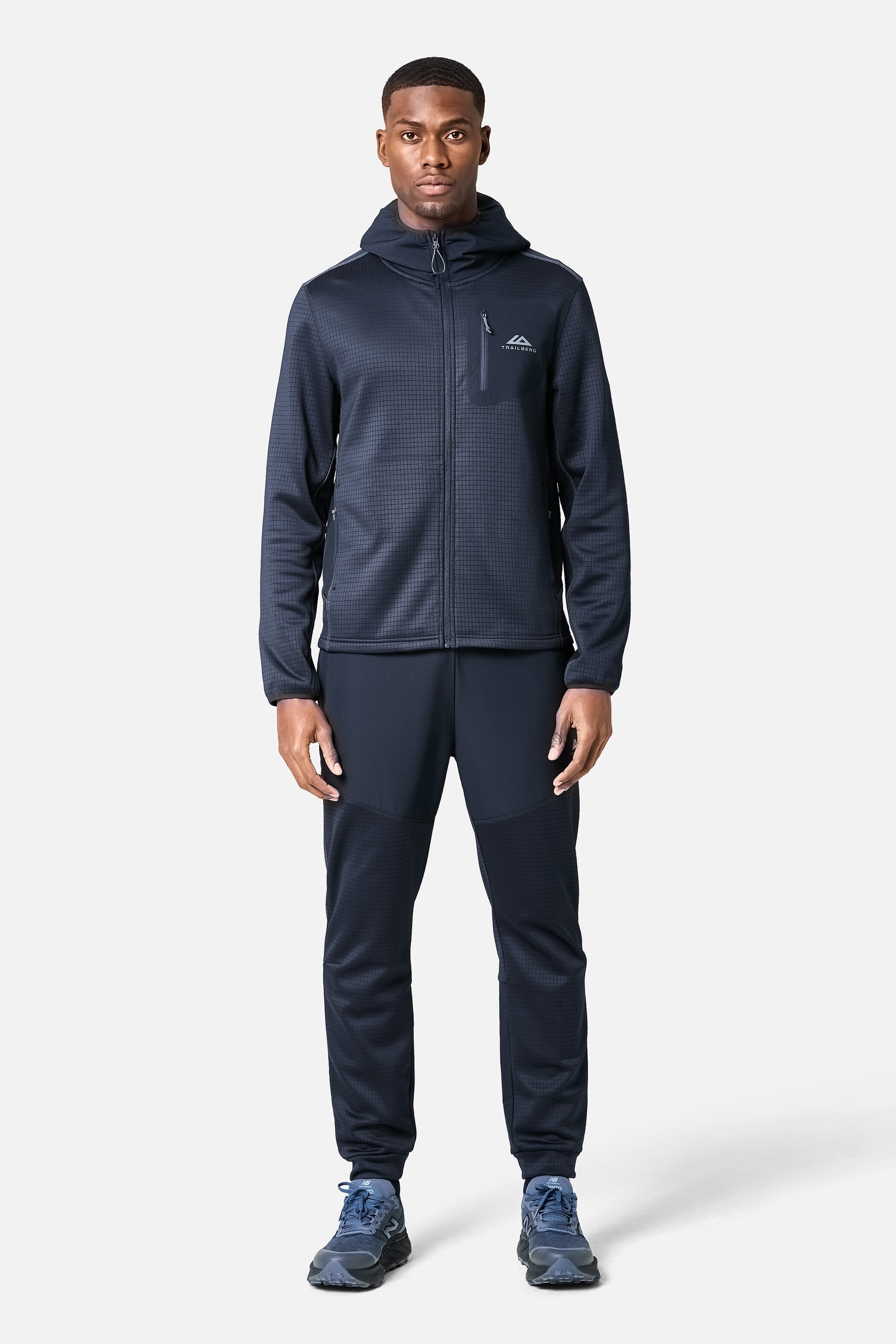 District Gridded Fleece Jogger - Deep Ocean/Storm Grey
