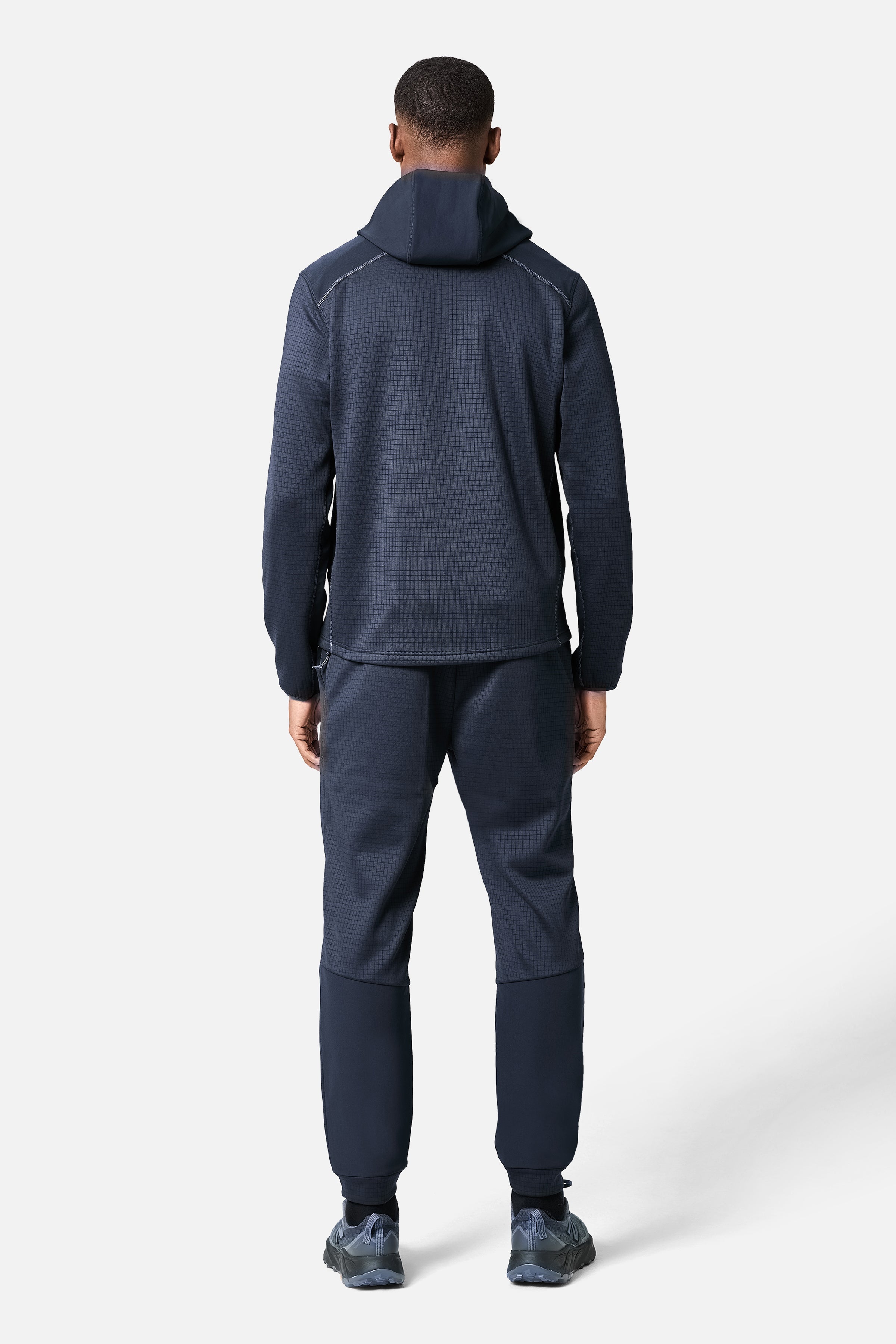 District Gridded Fleece Tracksuit - Deep Ocean/Storm Grey