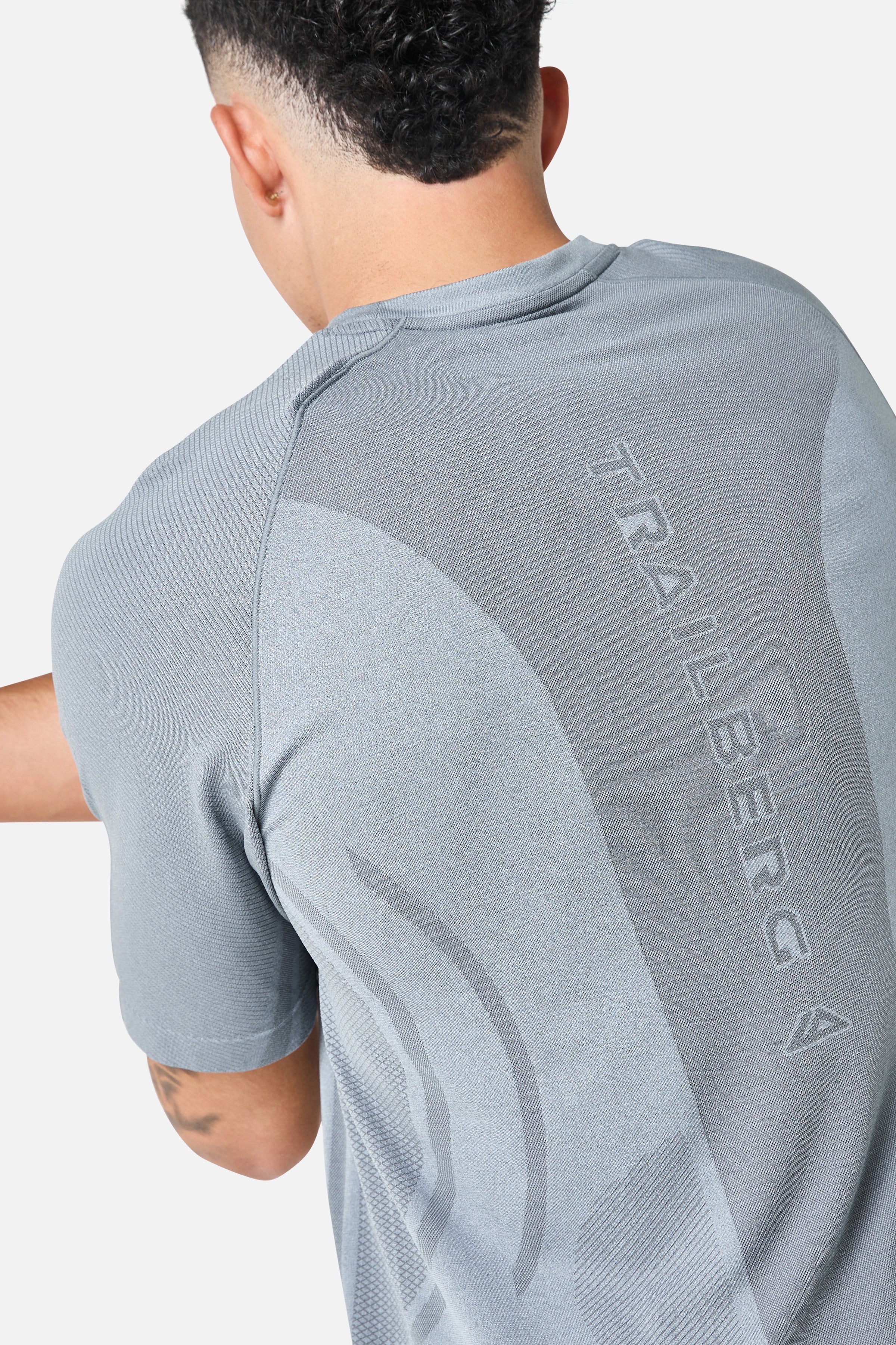 Fusion Seamless Tee - Lunar Grey/Graphite Grey