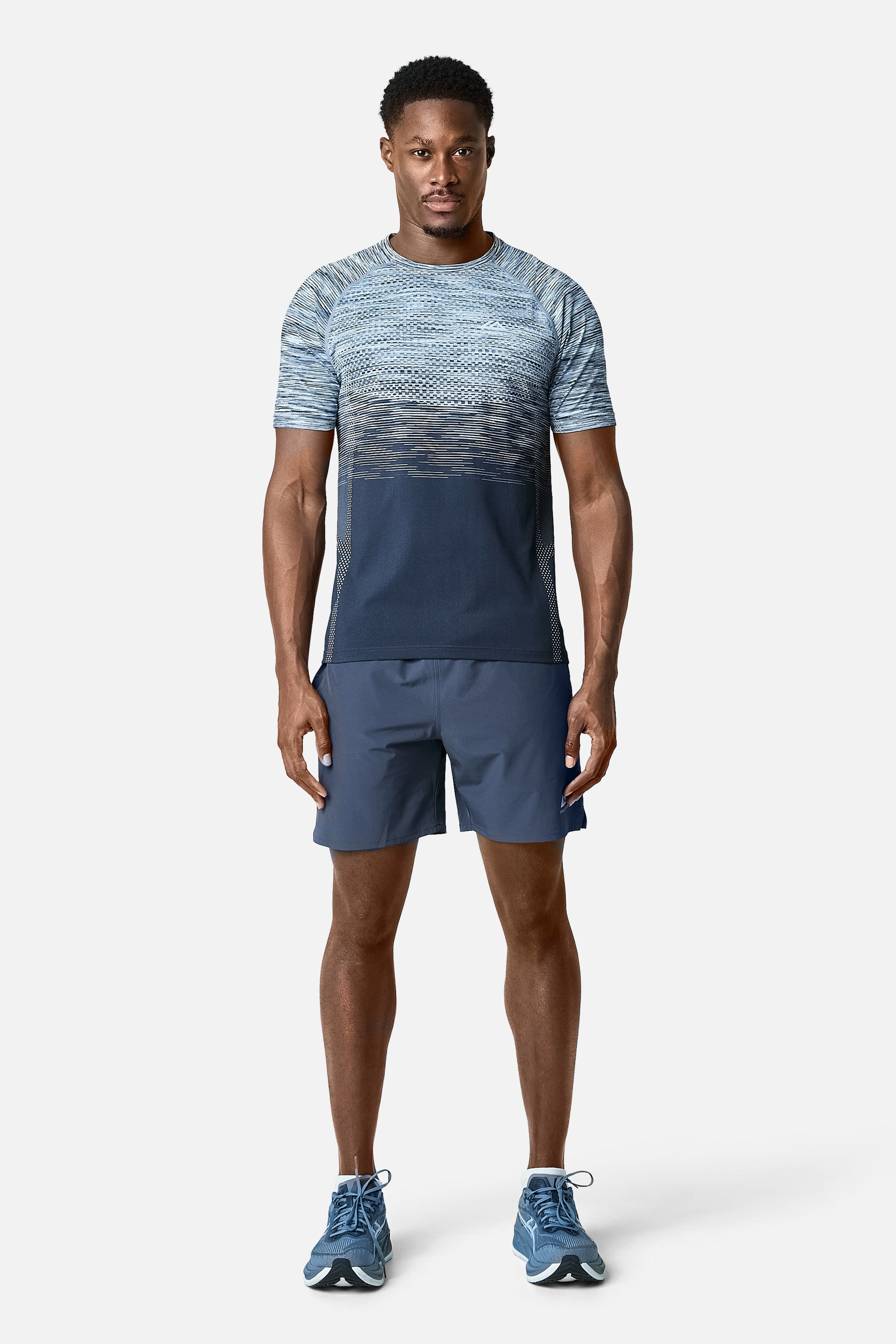 Apex Seamless Tee - Storm Blue/Steel Blue/Iceberg Blue/White