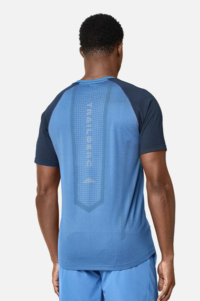 Rapid Dash Seamless Tee - Voltage Blue/Storm Blue
