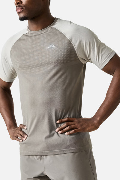 Rapid Dash Seamless Tee - Mocha/Pebblestone