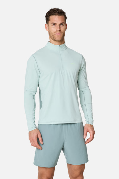 Nucleus 1/4 Zip Essentials 2.0 Twinset - Willow Green