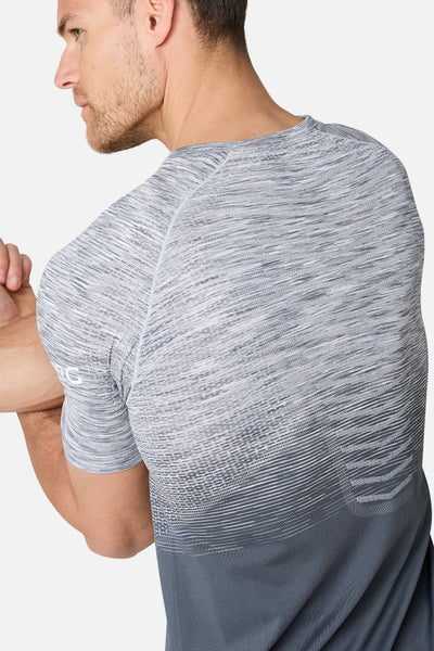 Arc Seamless Tee - Graphite Grey/Lunar Grey/White