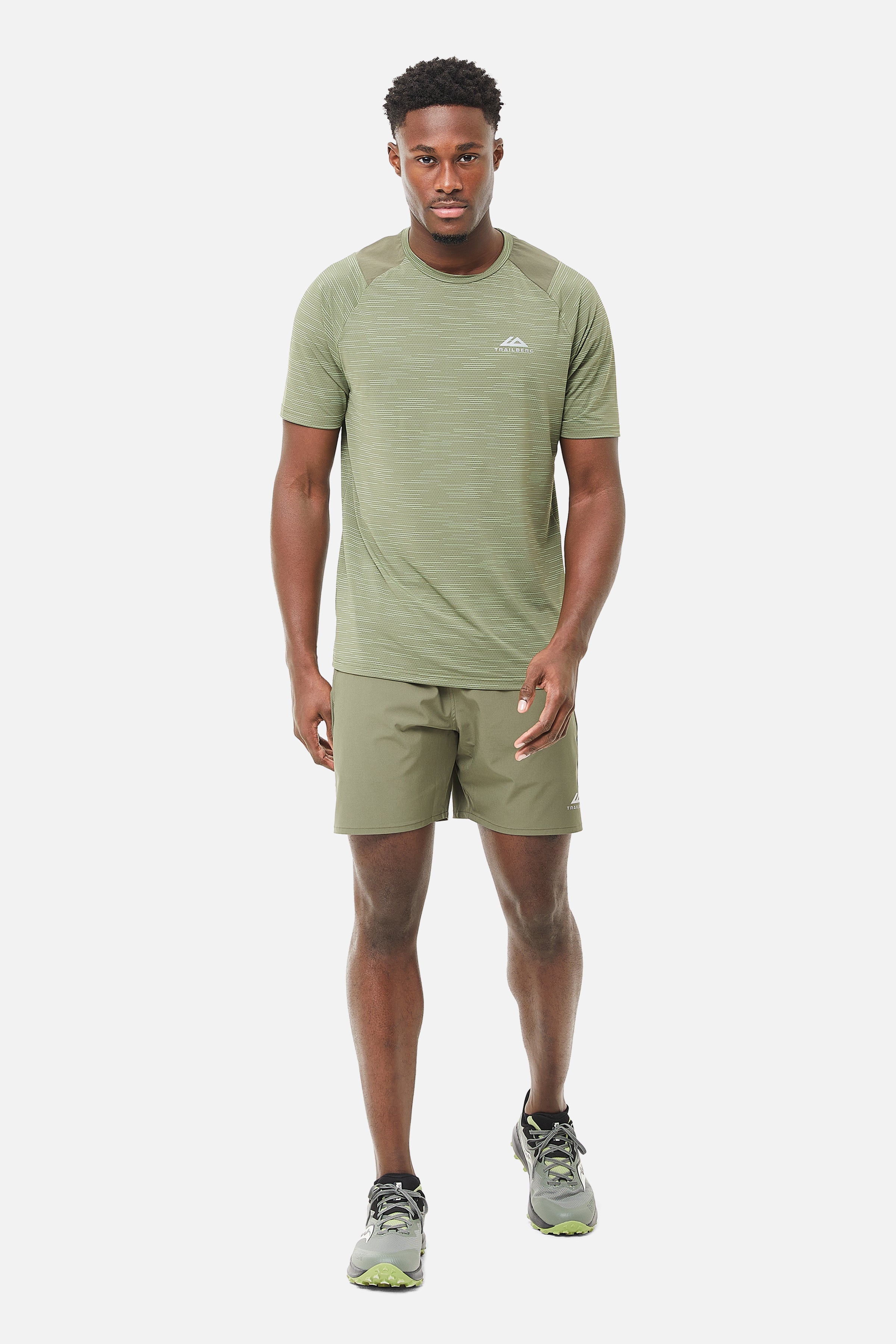 ELEMENT 2.0 TEE - KHAKI/NEON LIME