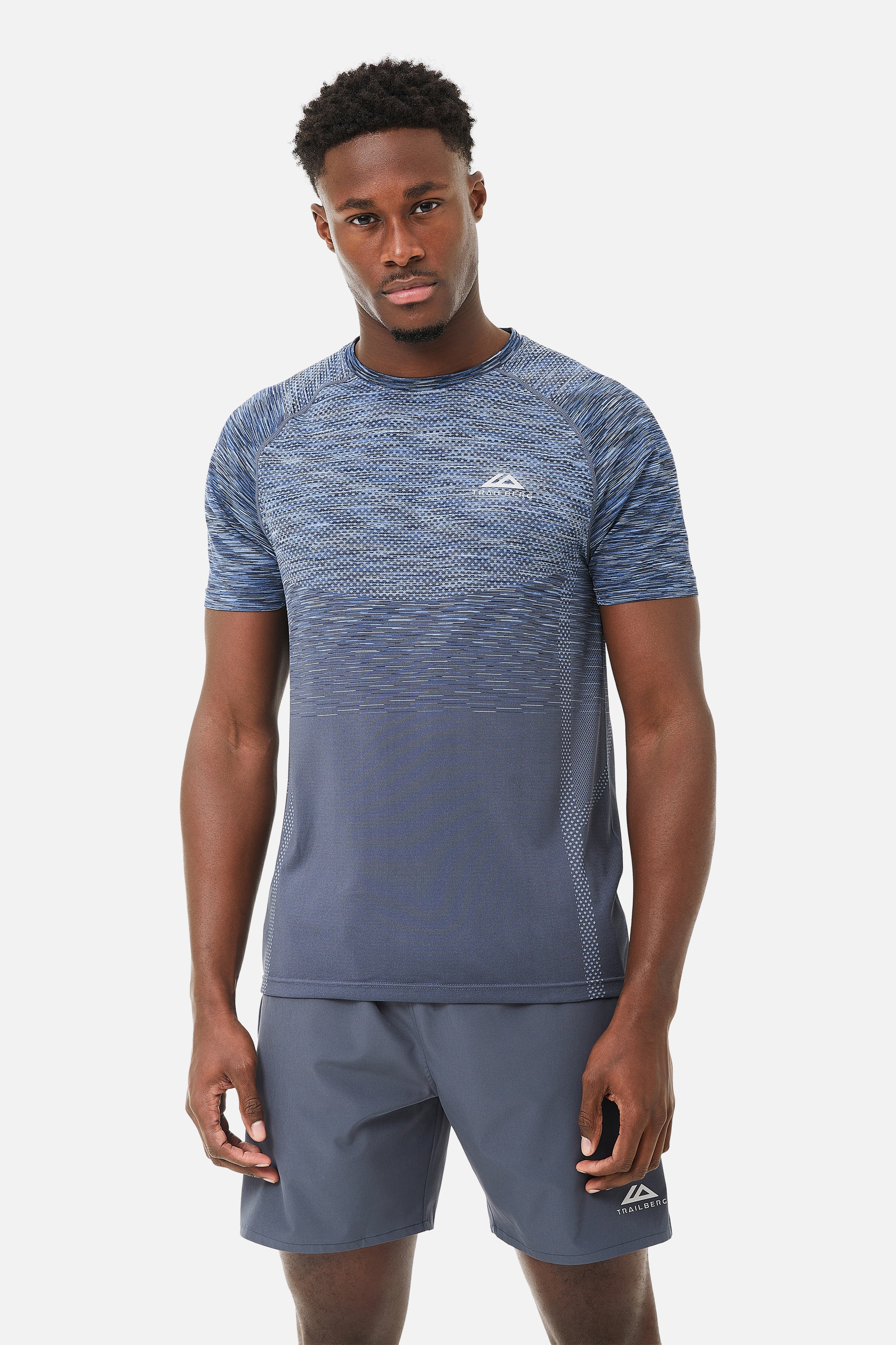 SUMMIT SEAMLESS TEE - OMBRE BLUE