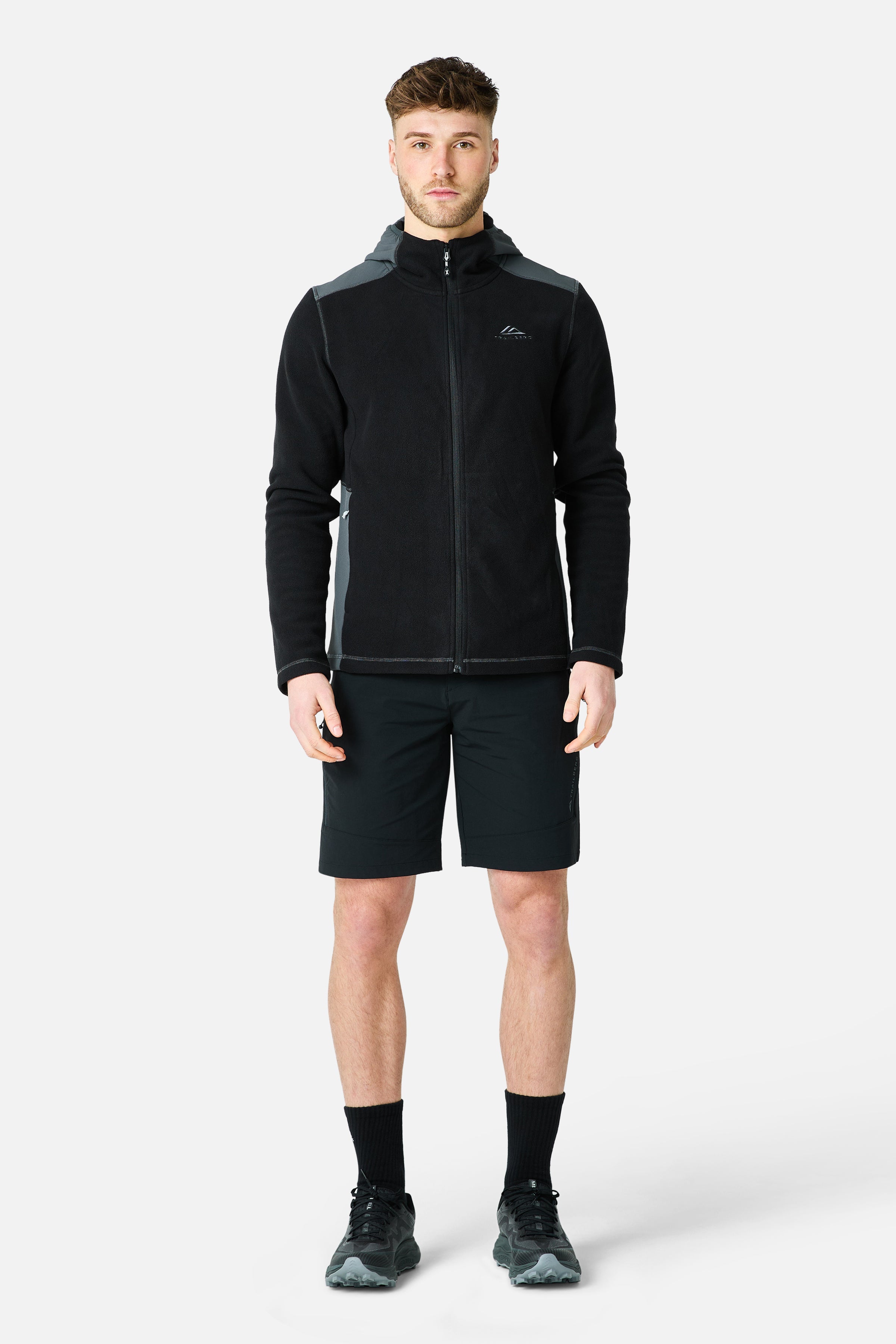 Tundra Microfleece Hybrid Hood - Black/Volcano Grey