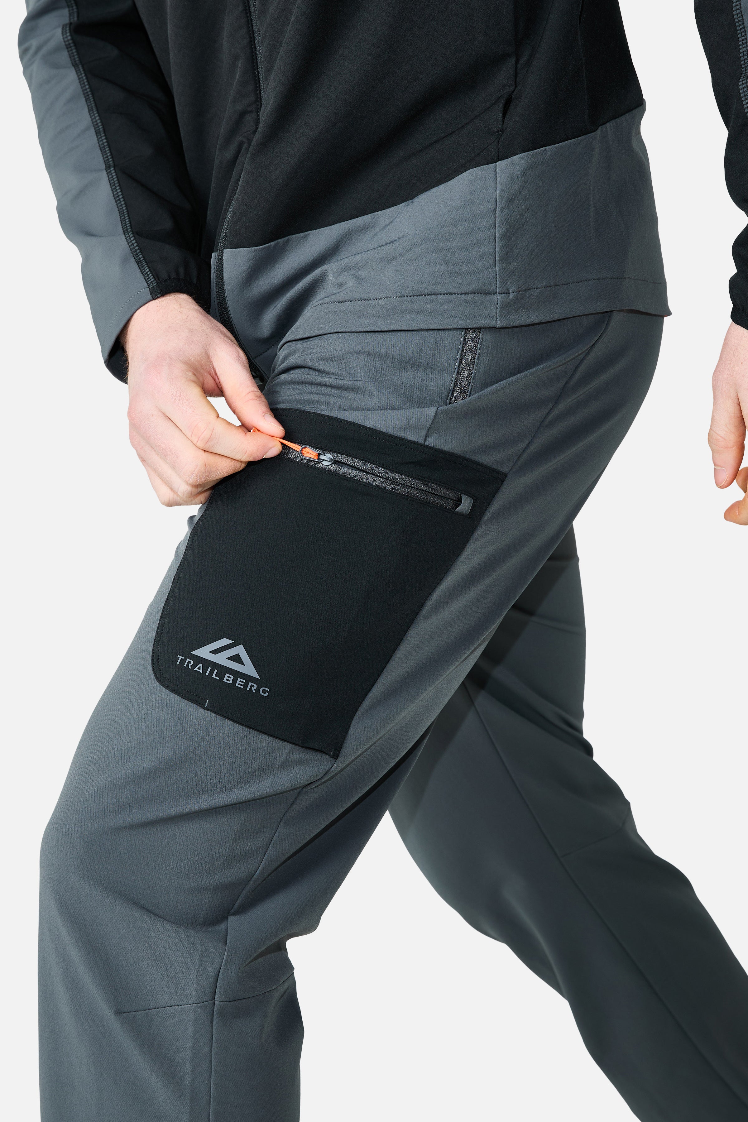 Caldera Gridded Fleece Tracksuit - Black/Grey