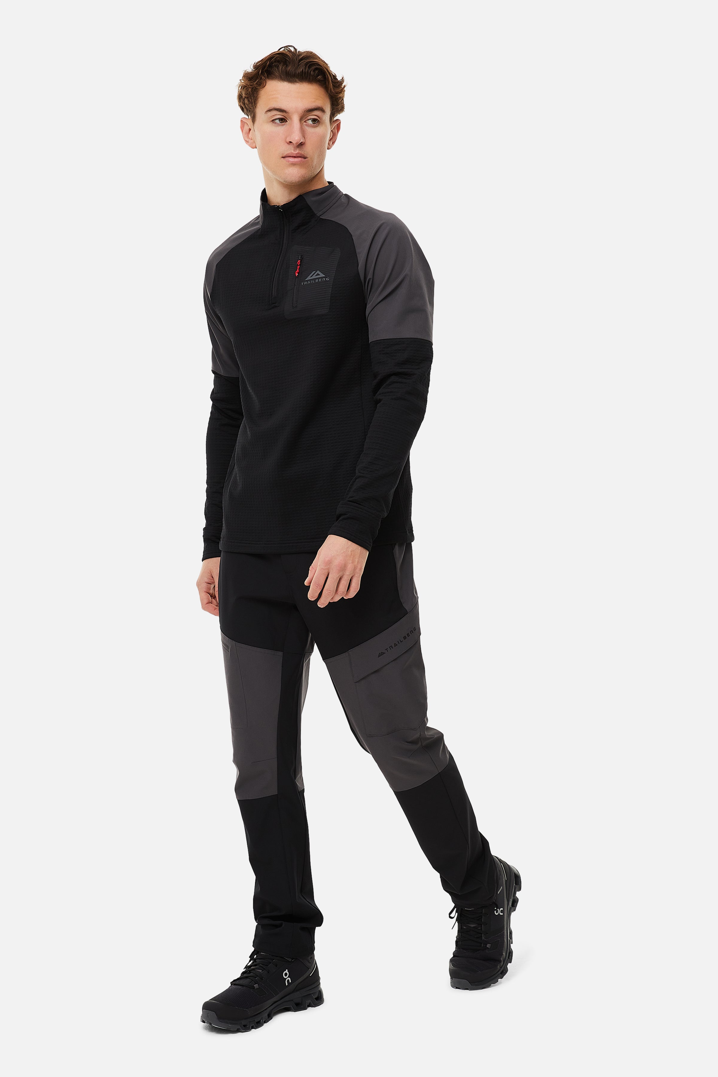 ELBRUS 3.0 QUARTER ZIP PANT SET - BLACK/GREY