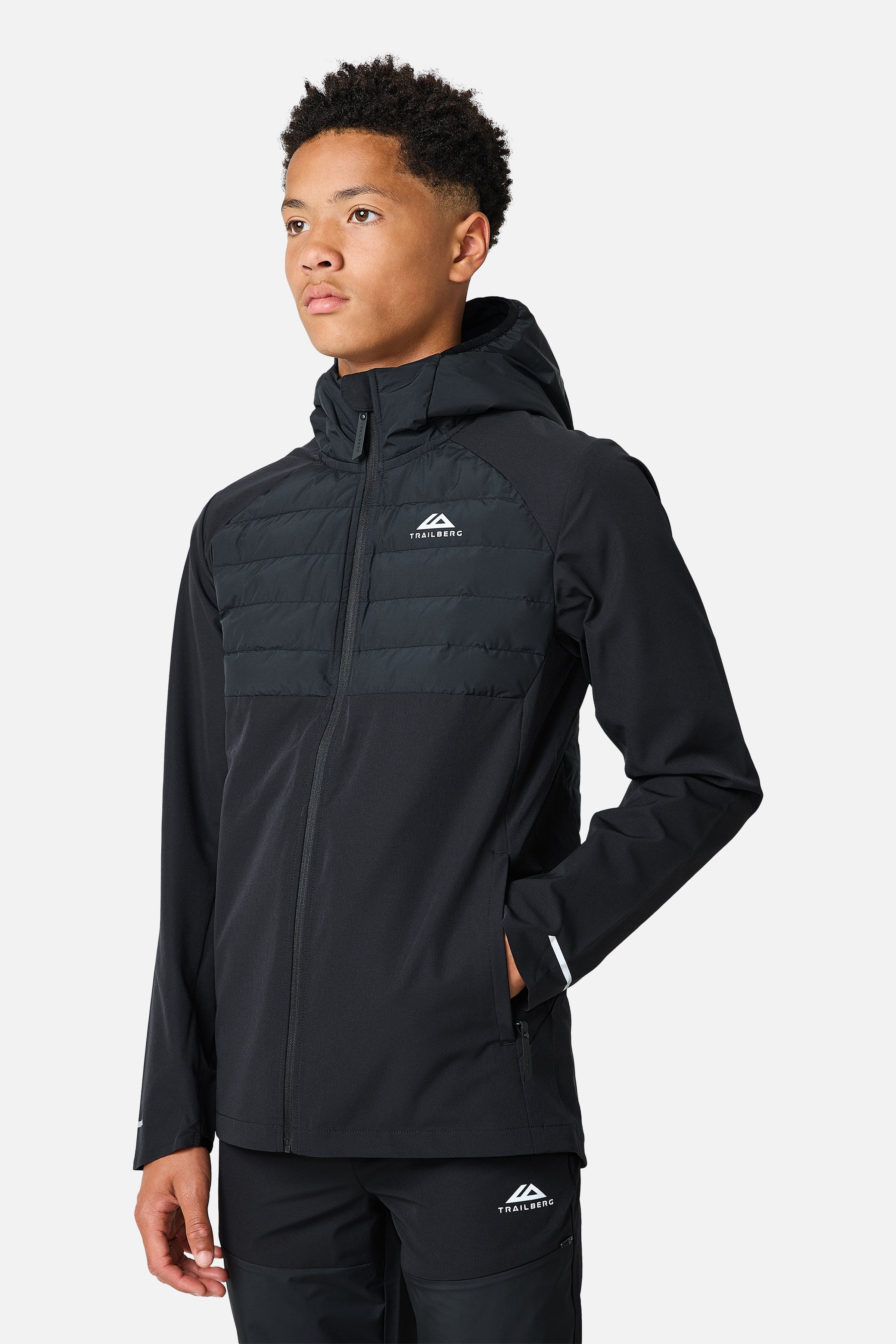 Boys Rhine Insulated Hybrid Jacket - Black