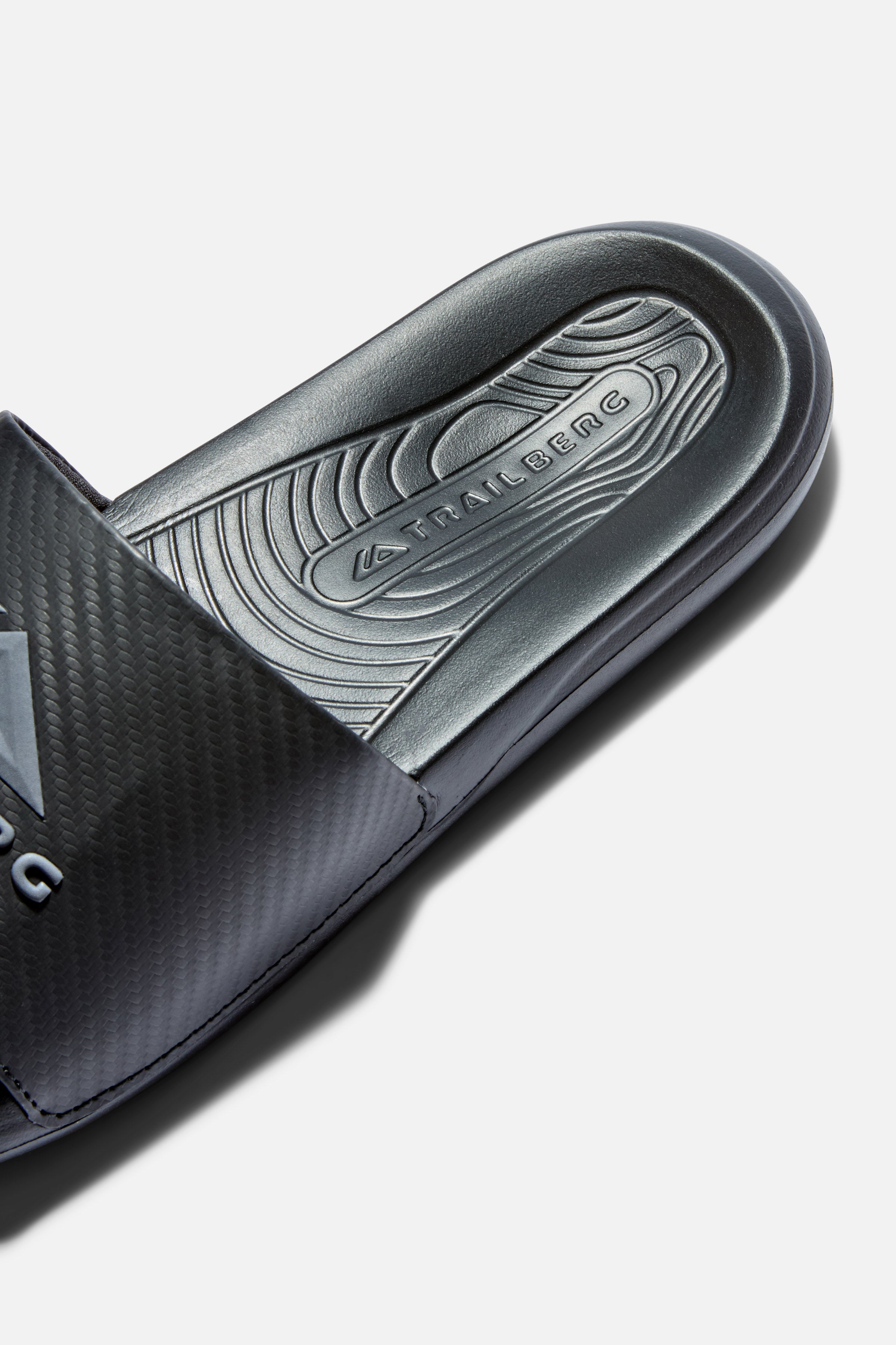 Boys Carbon Slide - Black/Volcano Grey