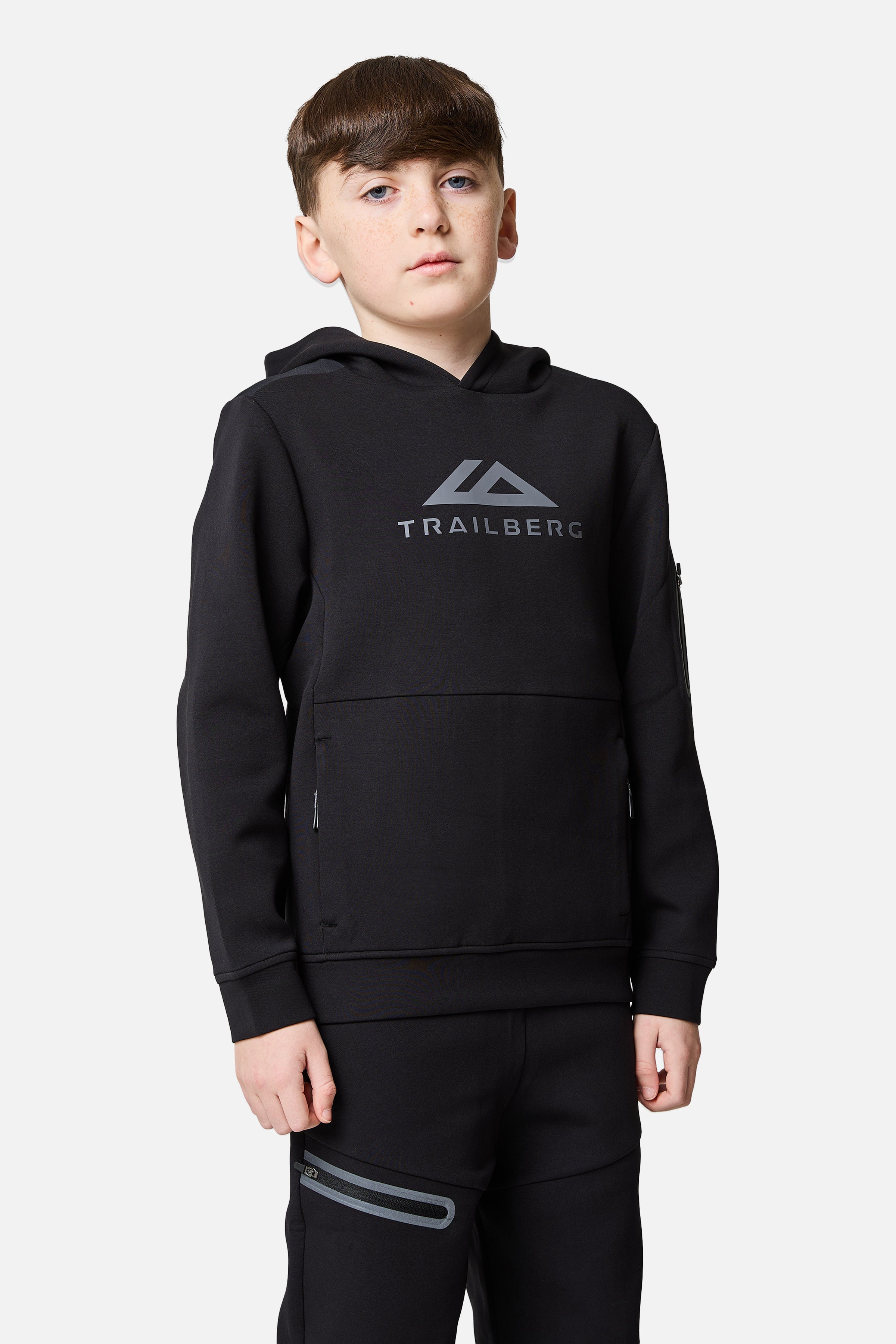 Boys Ignite Fleece Hood - Black