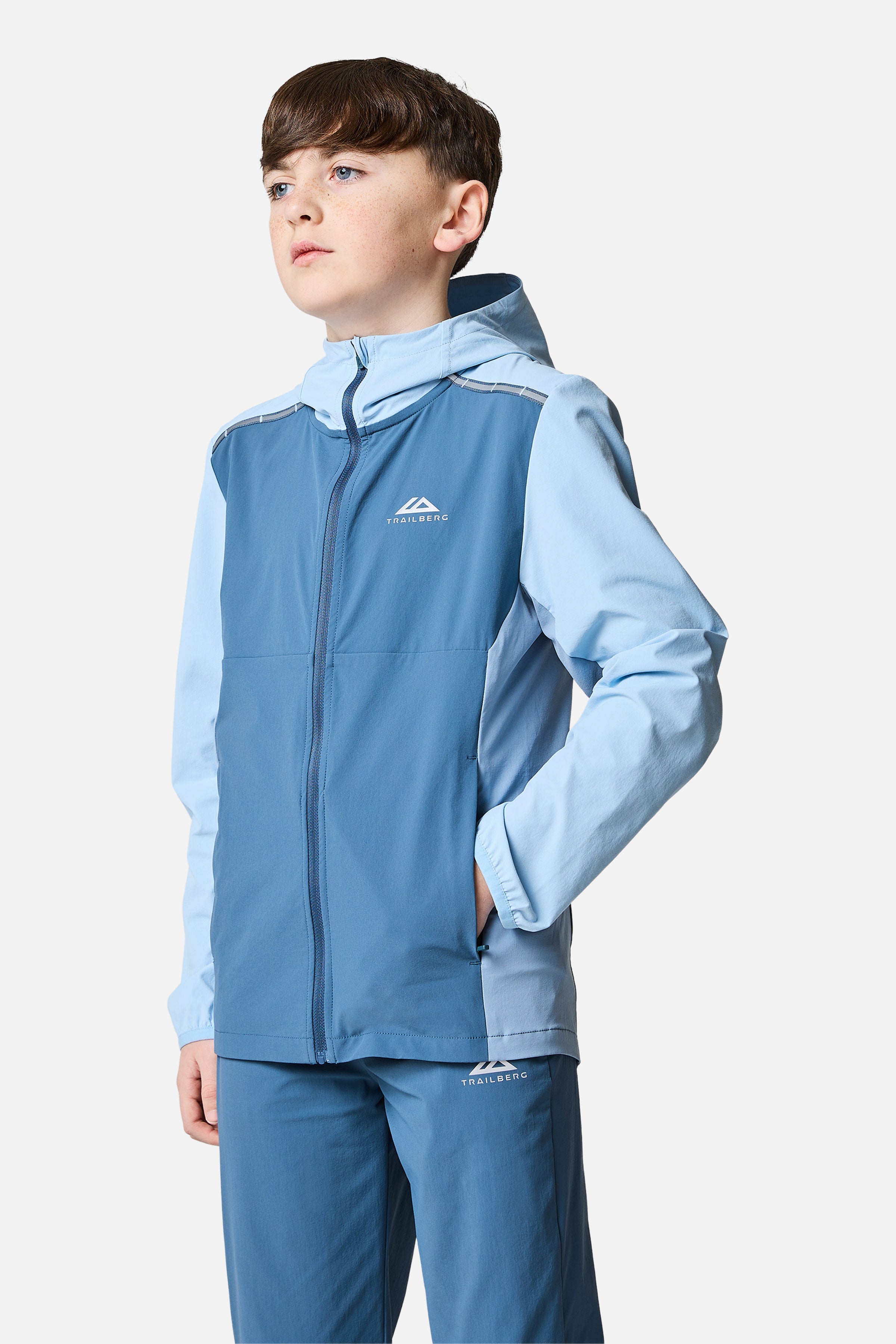 Boys Triathlon 3.0 Hood - Breeze/Washed Indigo/Dove Blue