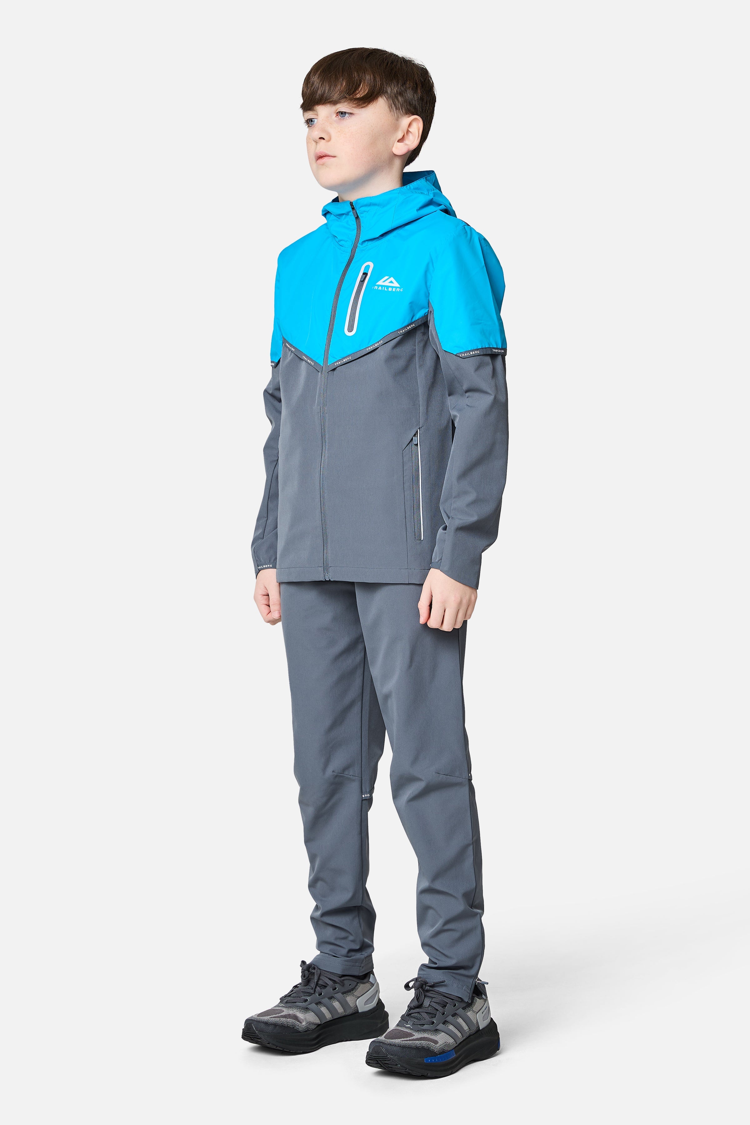 Boys Vertigo Tape Hood - Storm Grey/Mystic Ocean